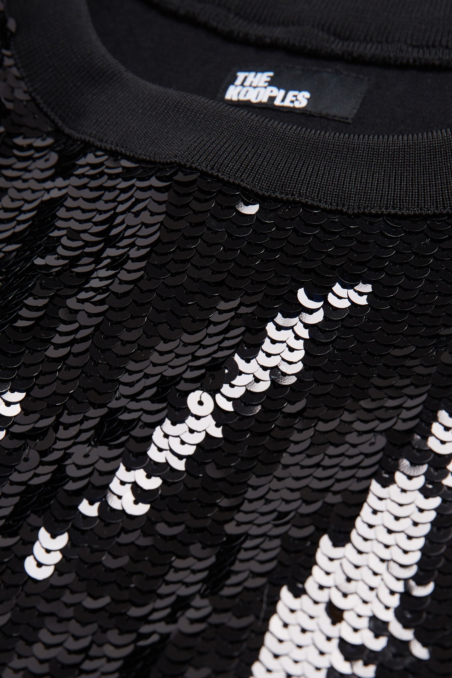 SHORT DRESS DECORATED WITH SEQUINS BLACK 2