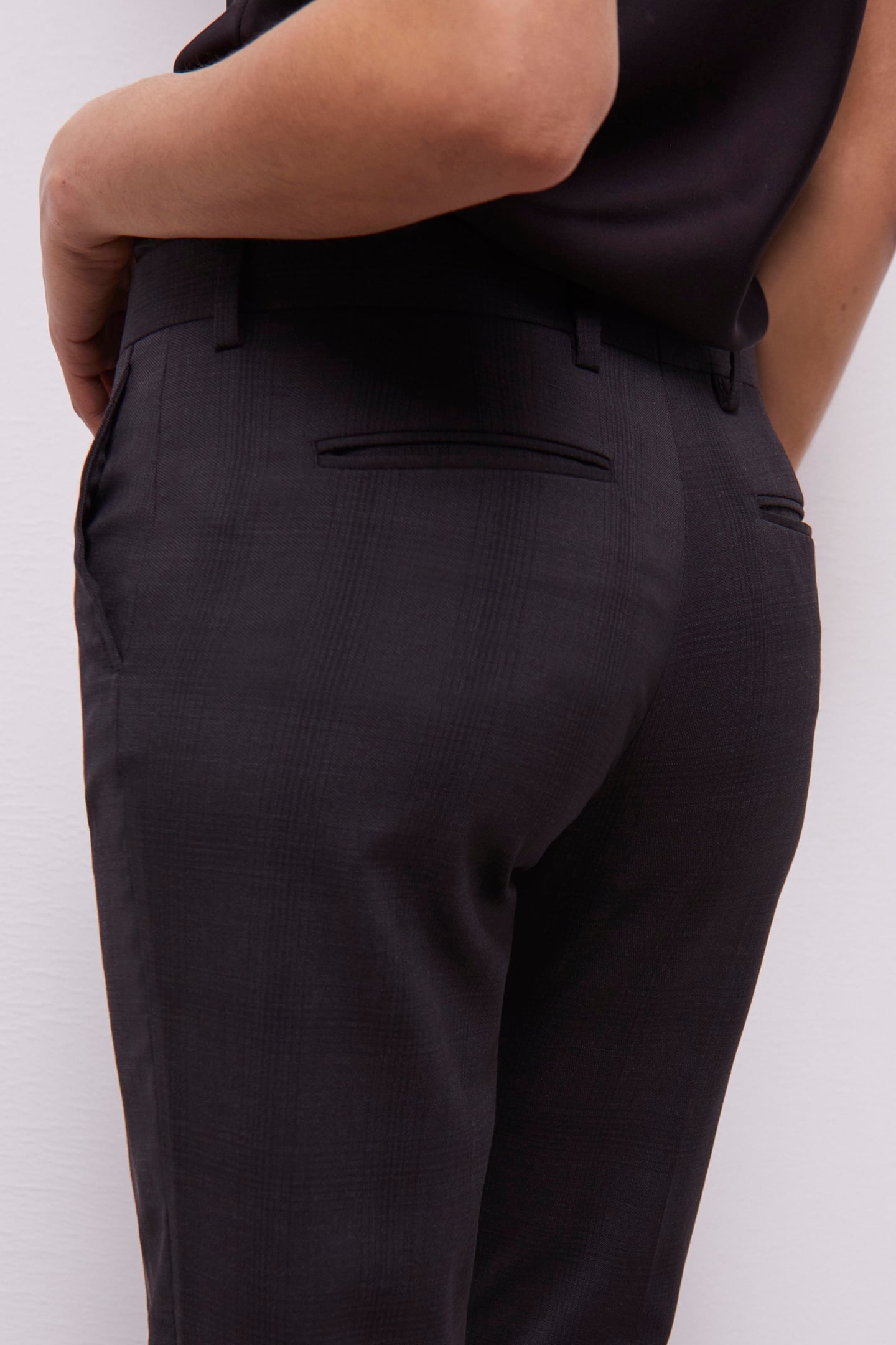 PRINCE OF WALES TAILORED FIT PANTS BLACK 7