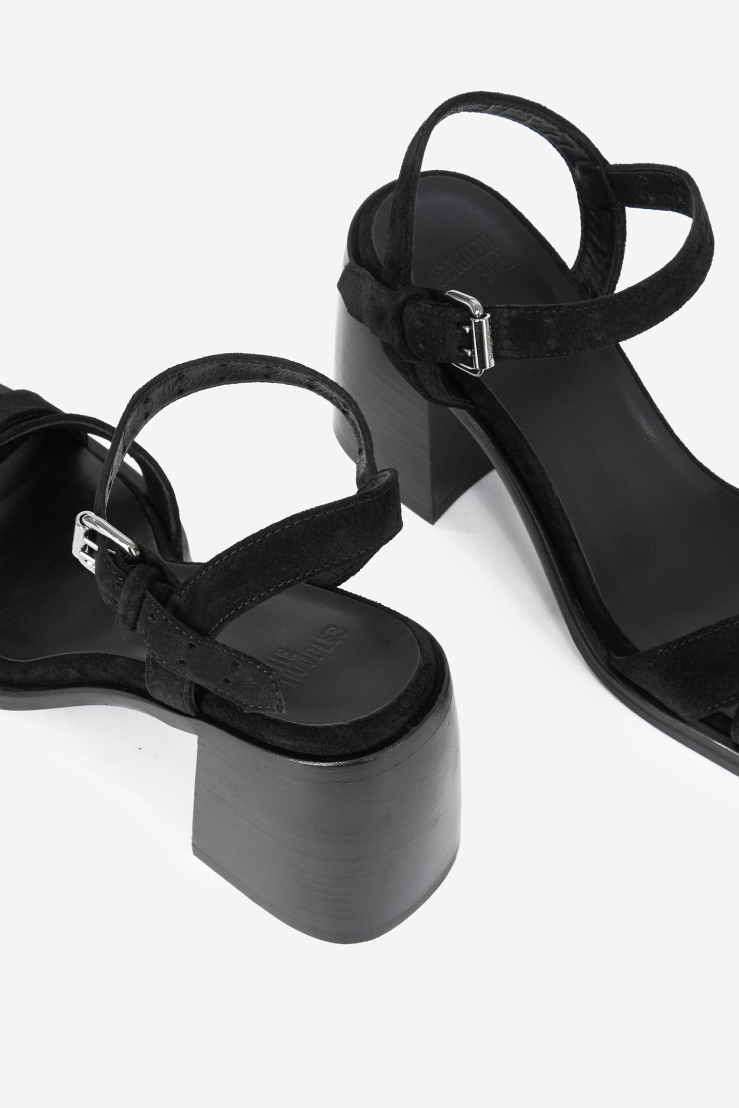 HIGH-HEEL LEATHER SANDALS BLACK 3