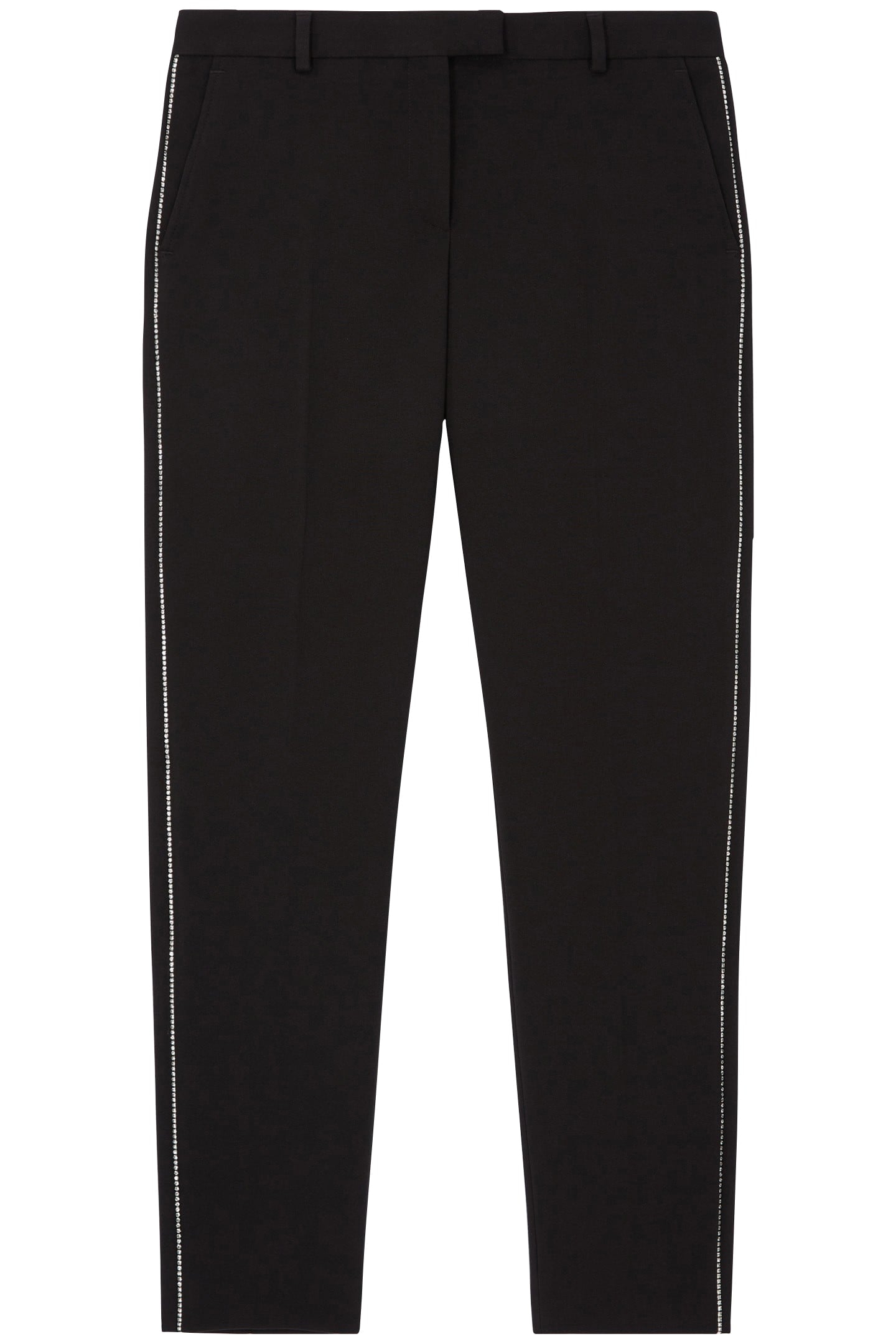 PANTALON COSTUME CREPE DETAIL STRASS BLACK 1
