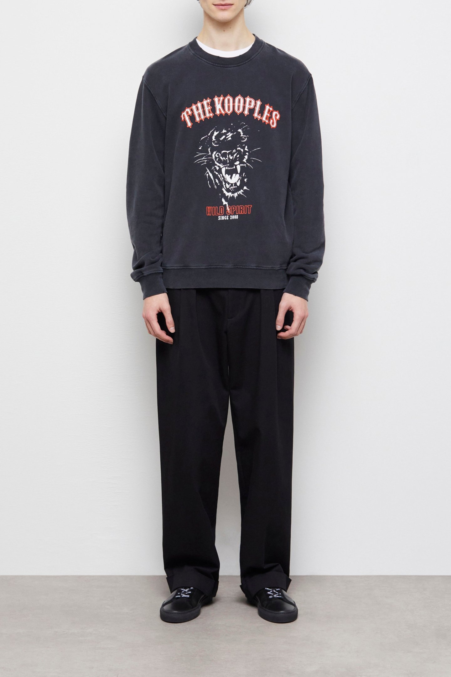 SWEAT WILD SPIRIT PANTHERE BLACK WASHED 2