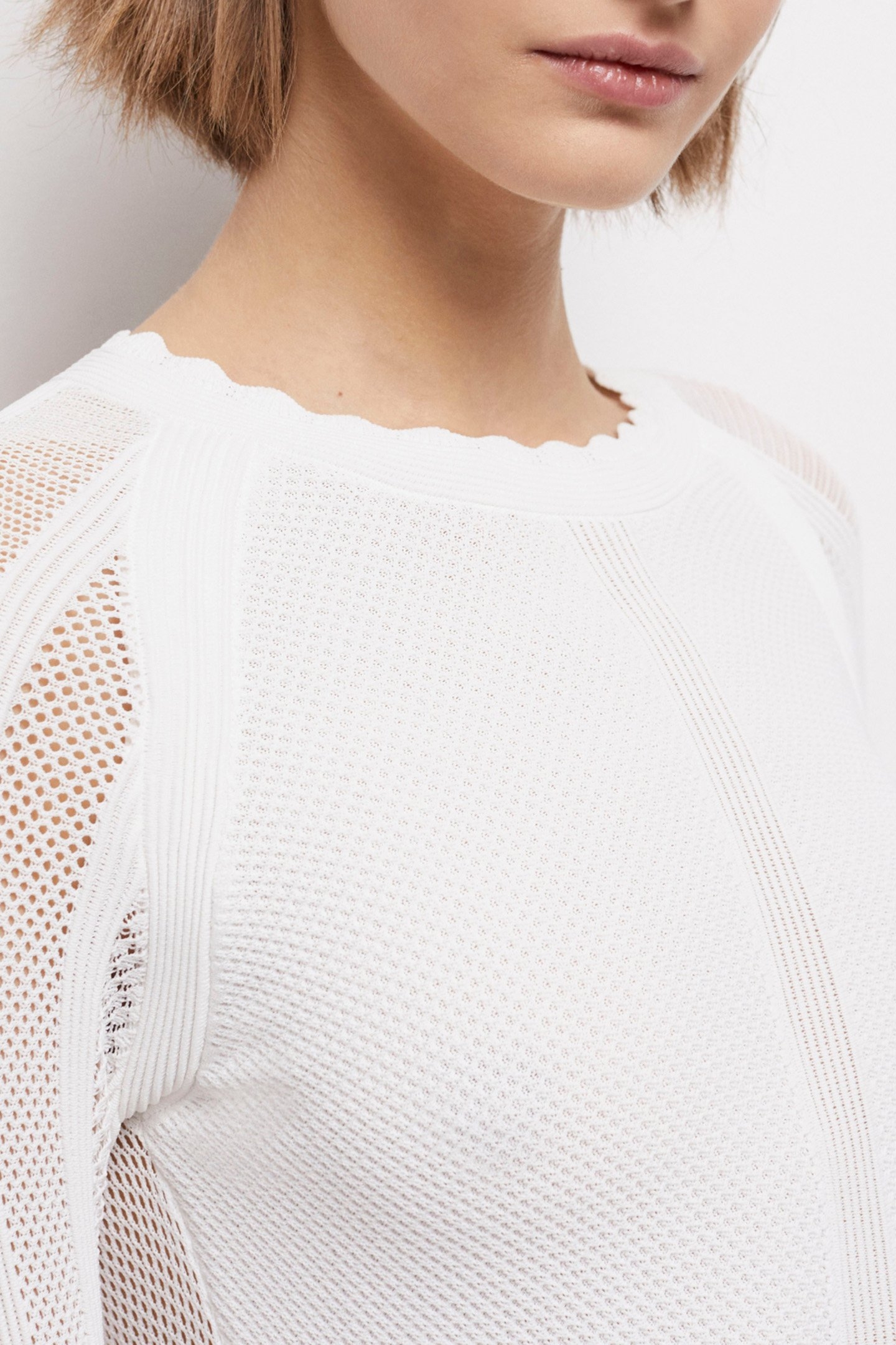 SHORT VISCOSE / NYLON DRESS WHITE 6