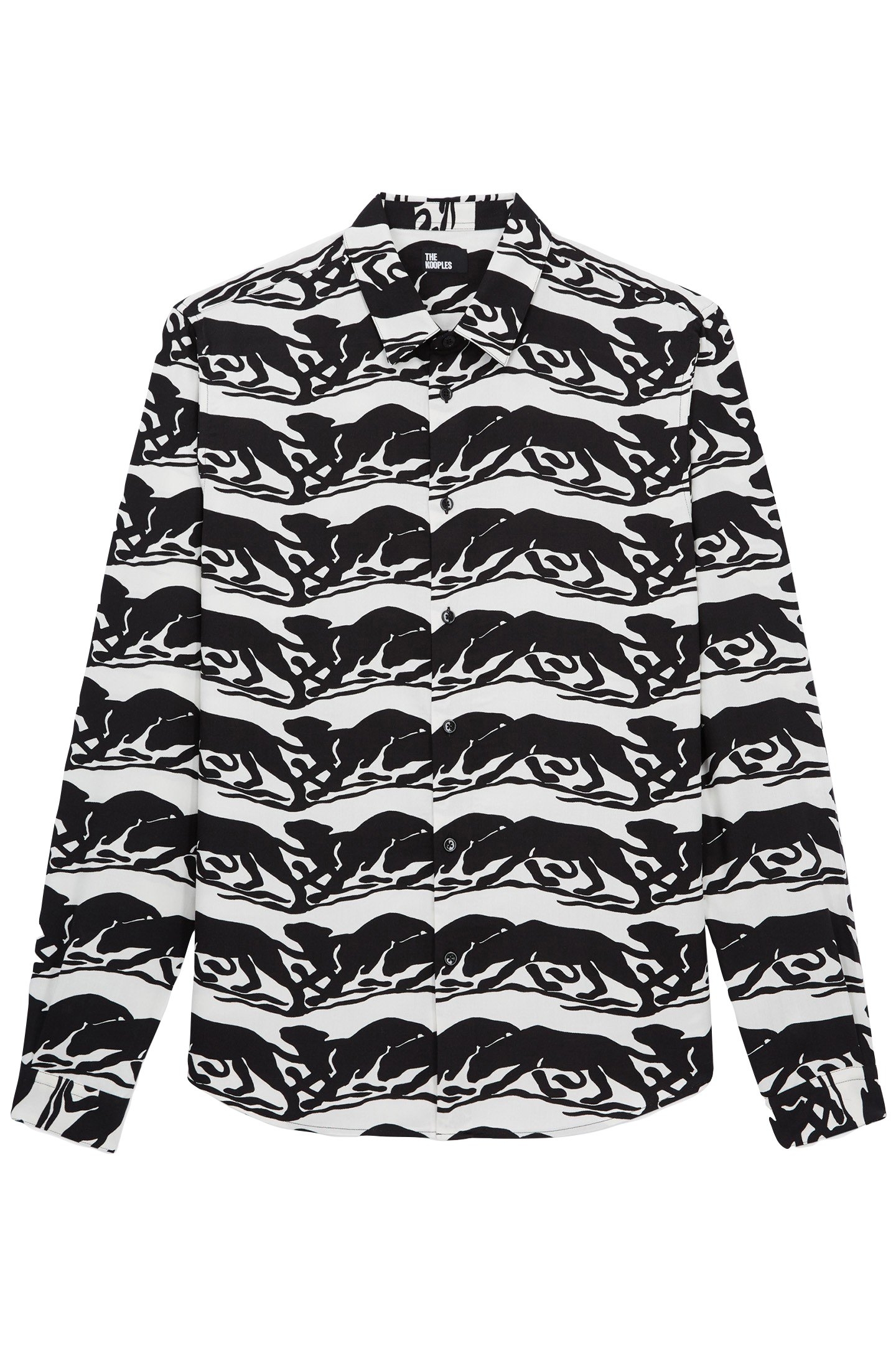 PRINTED CLASSIC COLLAR SHIRT BLACK/WHITE 1