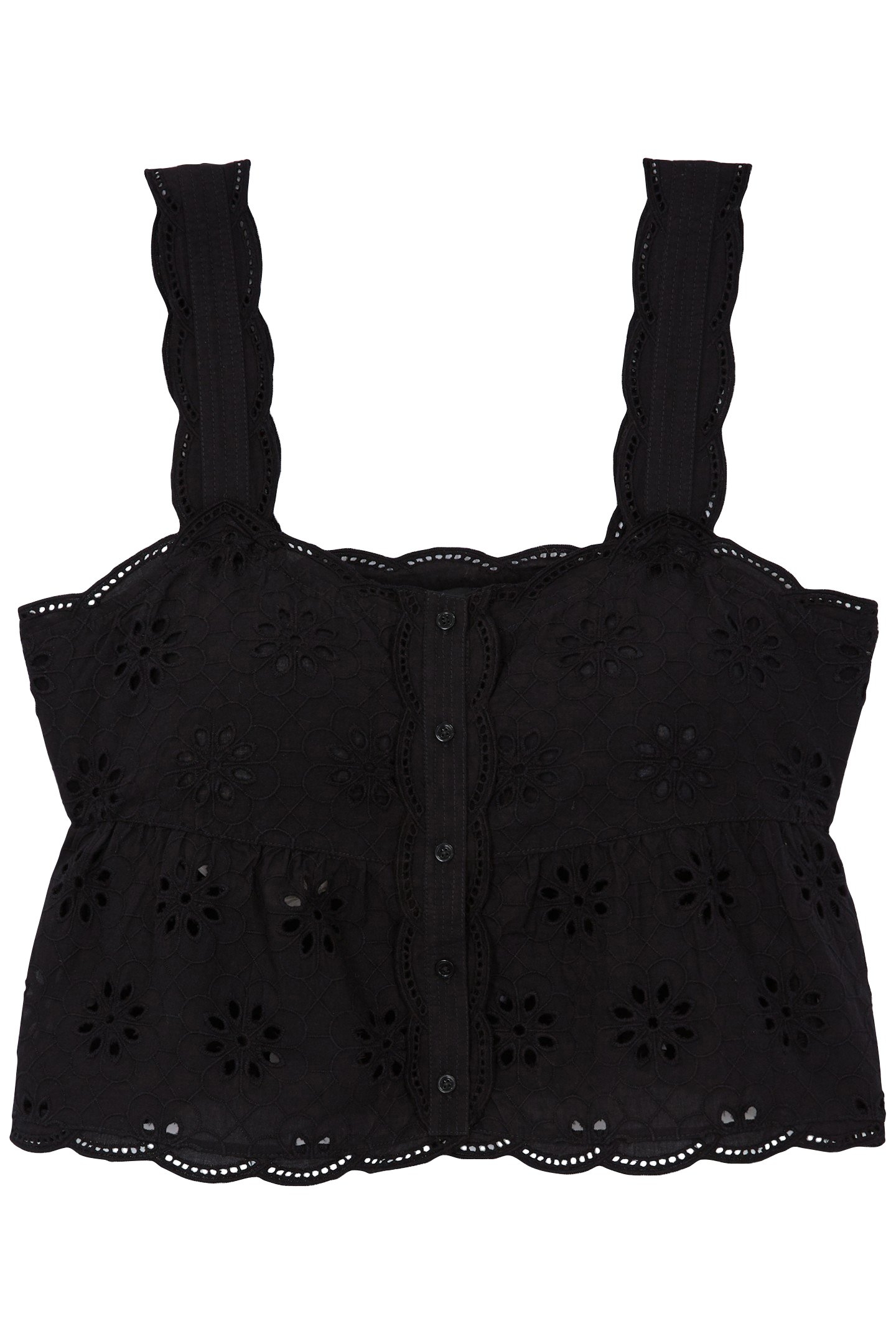 SLEEVELESS TOP WITH BUTTONS IN FRONT BLACK 4
