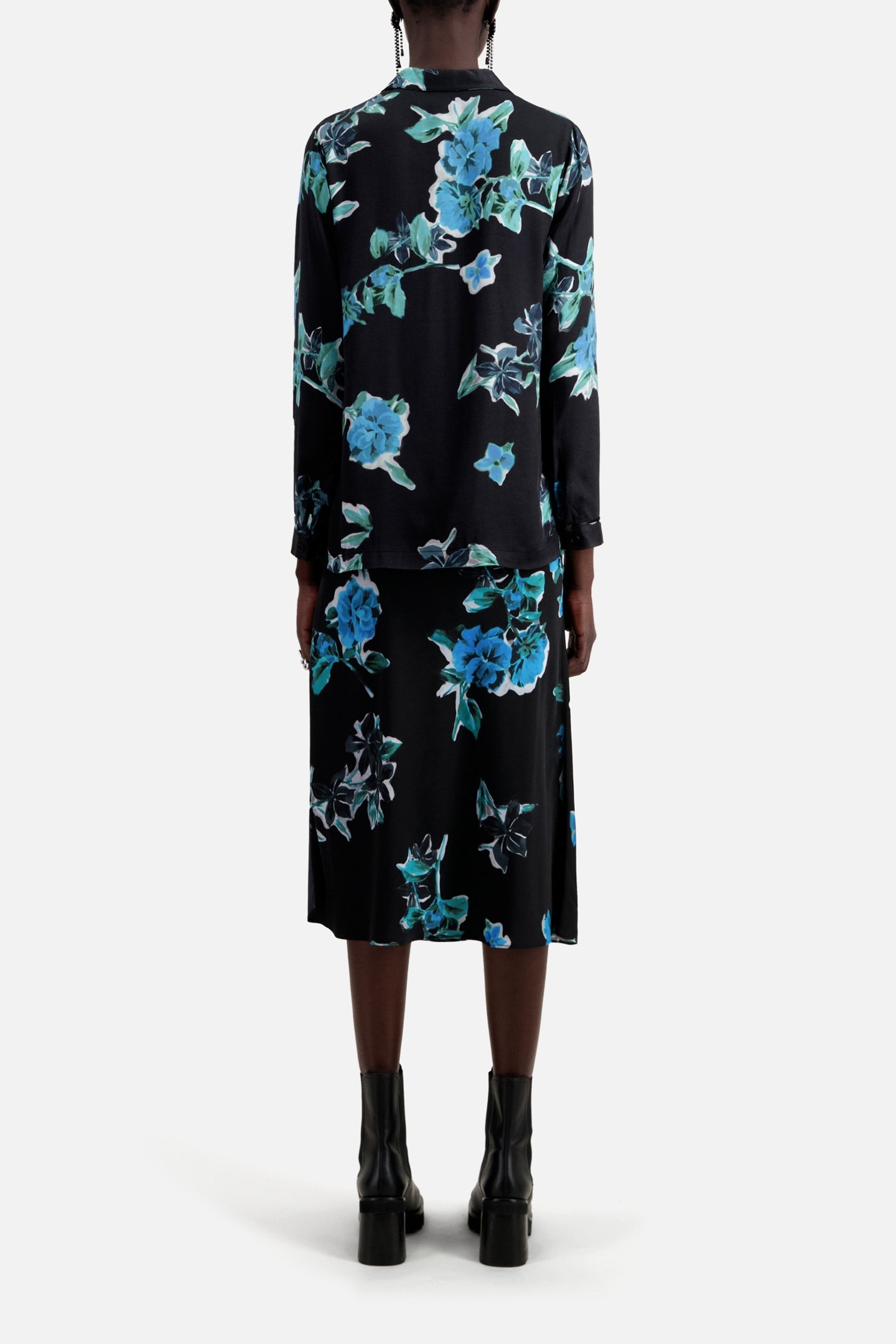 LONG SLEEVE SHIRT WITH CLASSIC COLLAR BLACK BLUE 3