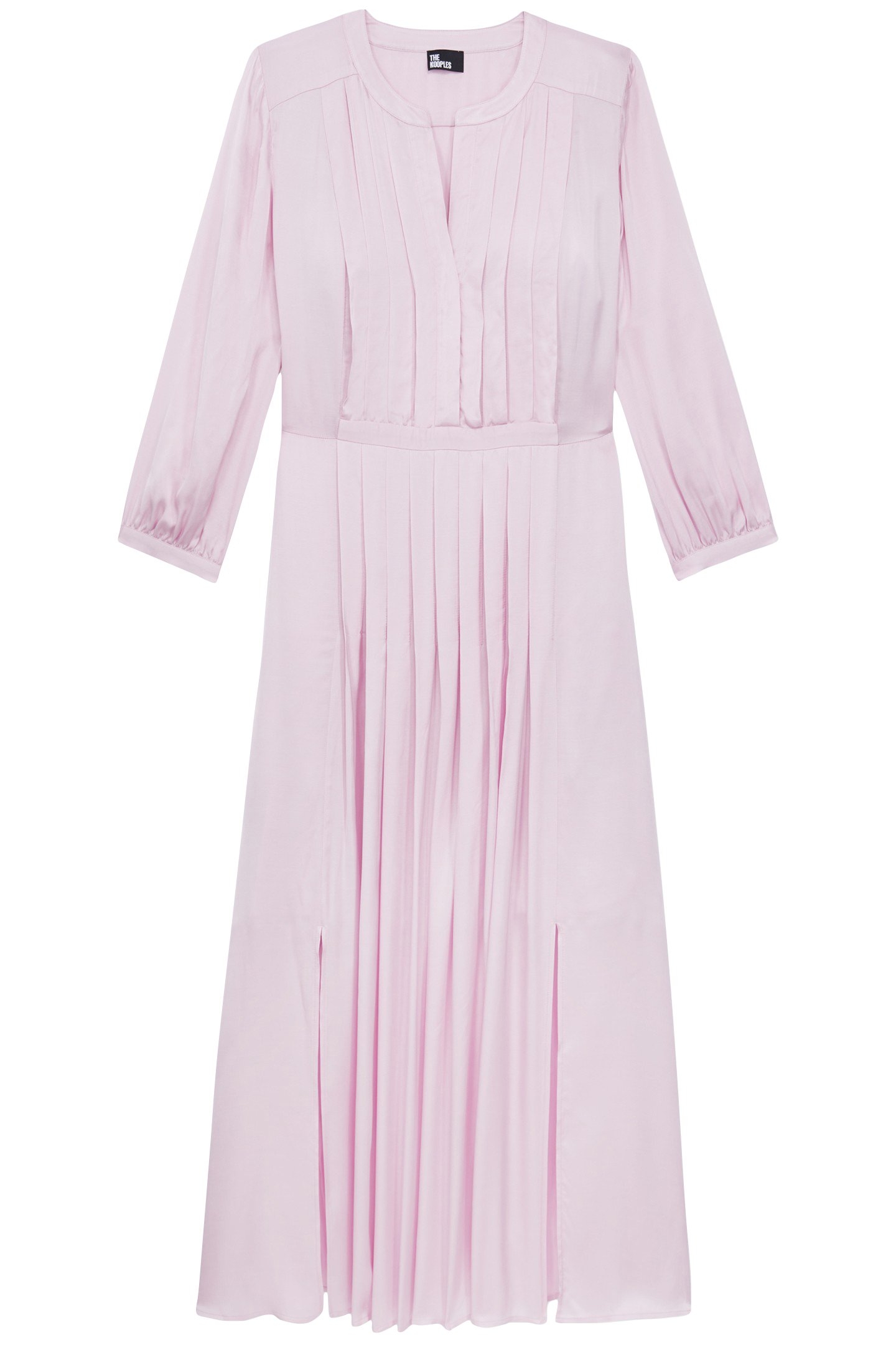 LONG PLEATED DRESS PALE PINK 3