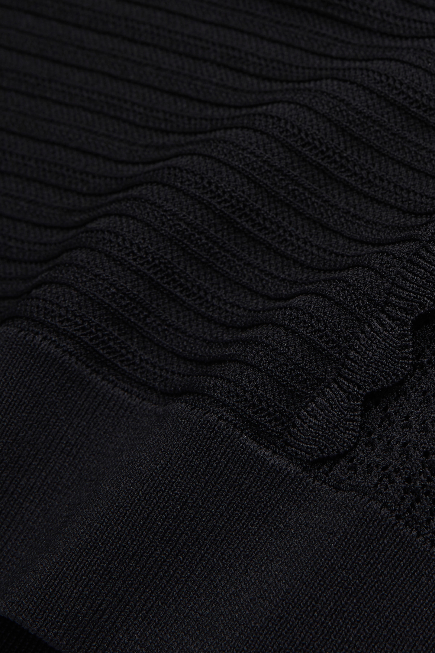 LONG-SLEEVED KNIT TOP WITH DOTS AND OTTOMAN BLACK 6