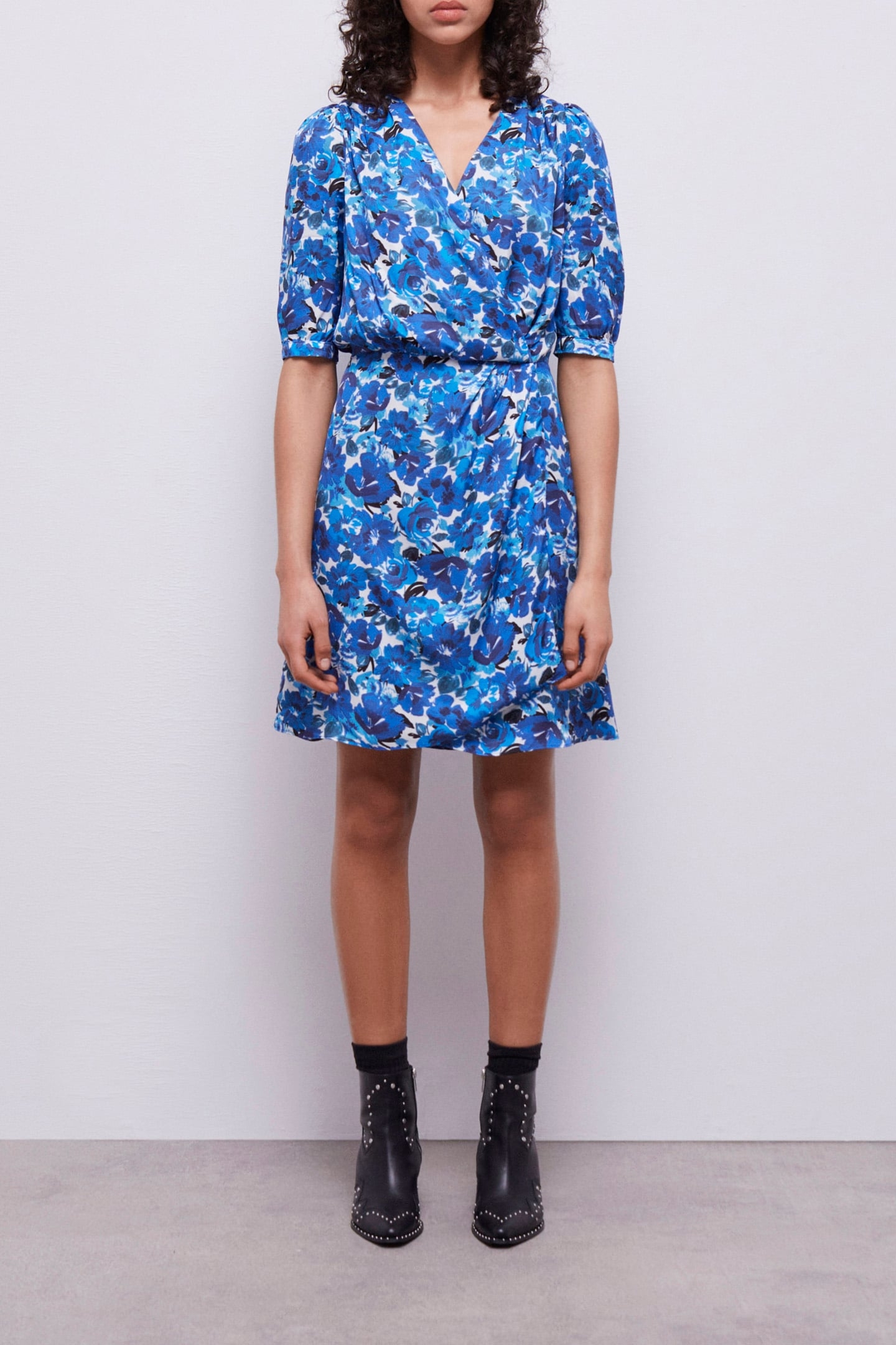 SHORT SLEEVE DRESS BLUE WHITE 1