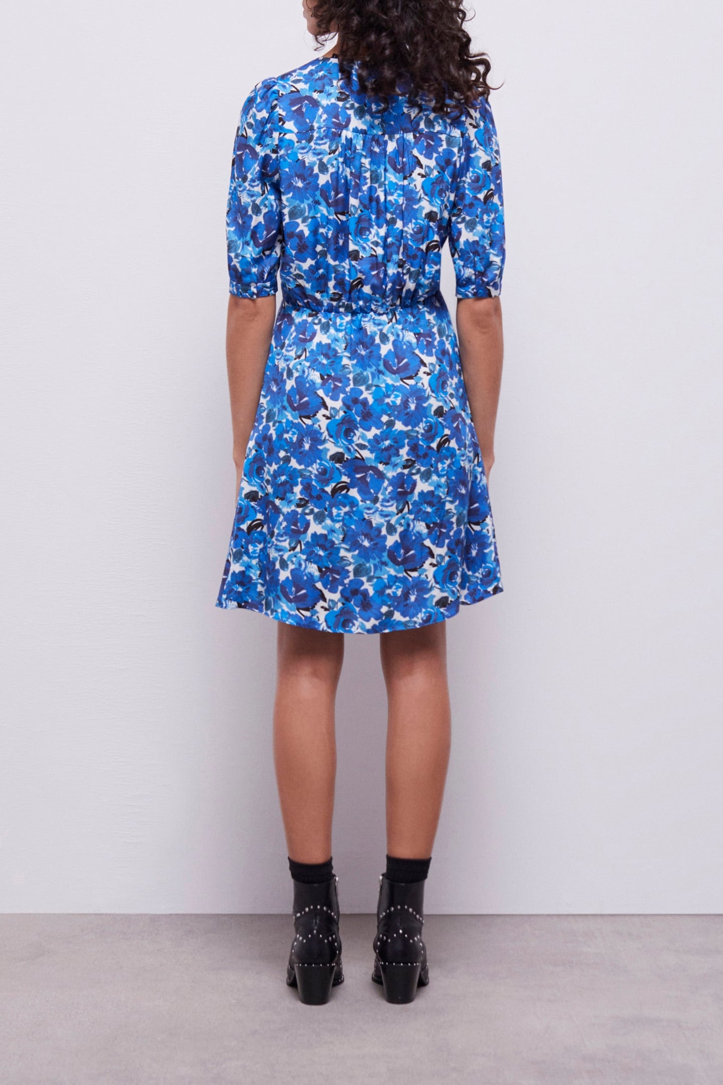 SHORT SLEEVE DRESS BLUE WHITE 2