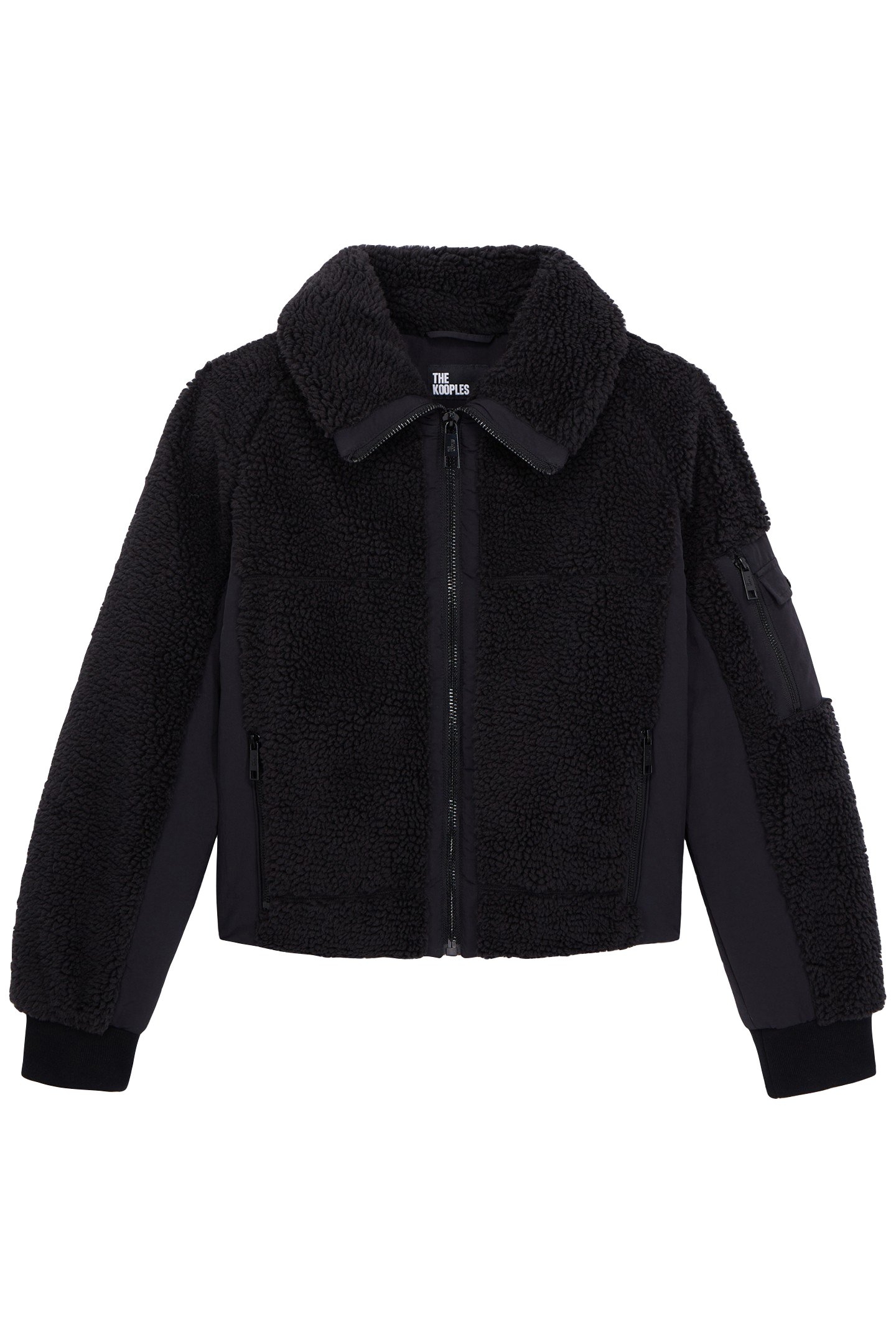 FAUX FUR AND NYLON JACKET BLACK 4