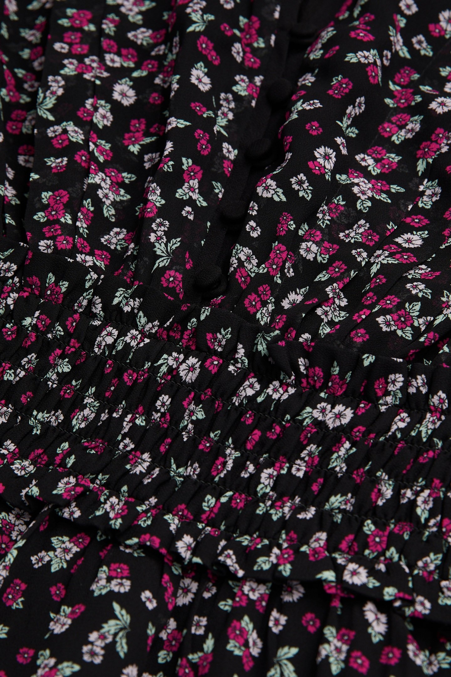 SHORT DRESS WITH 3/4 SLEEVES BLACK/PINK 7