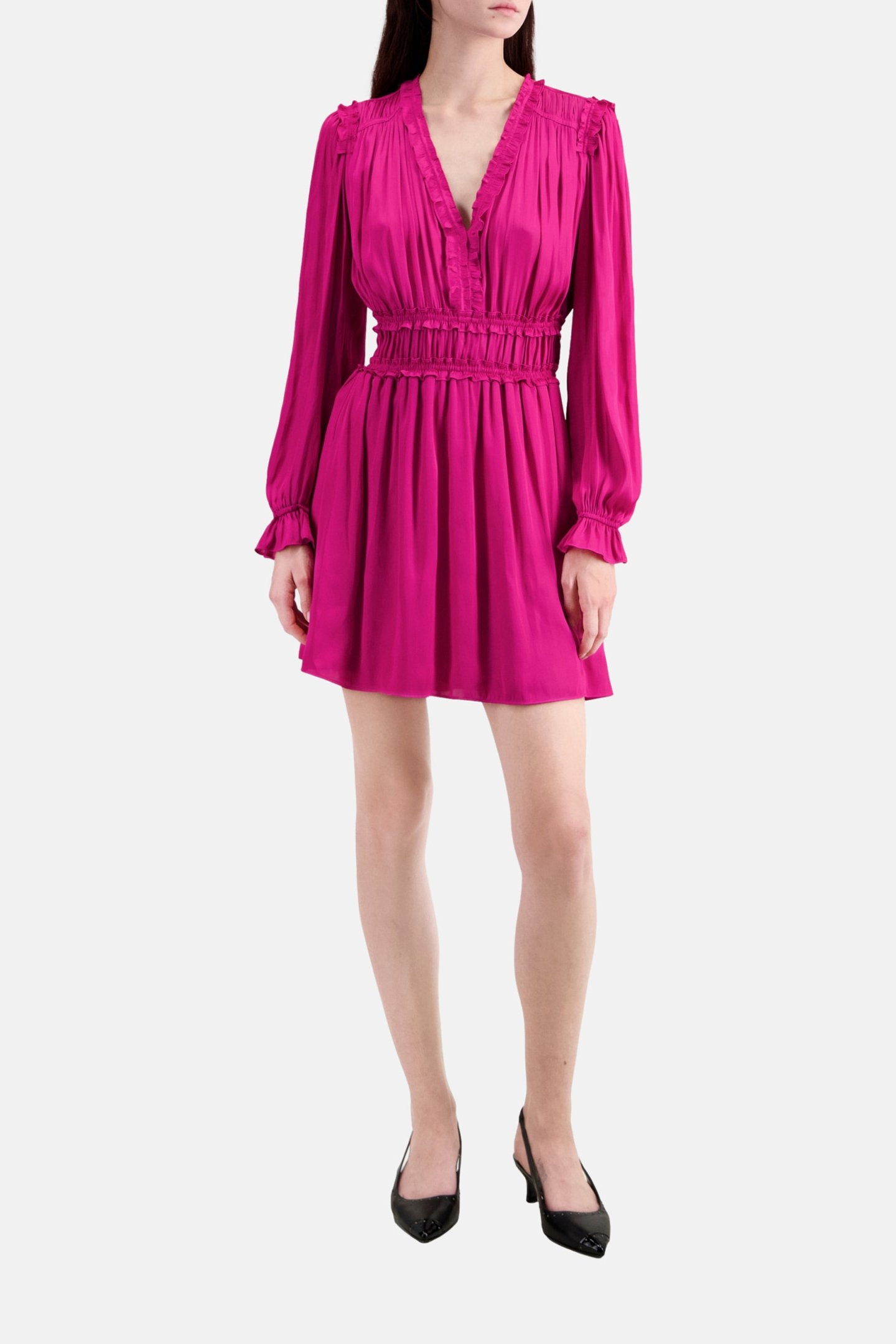SHORT PLEATED DRESS PINK 5