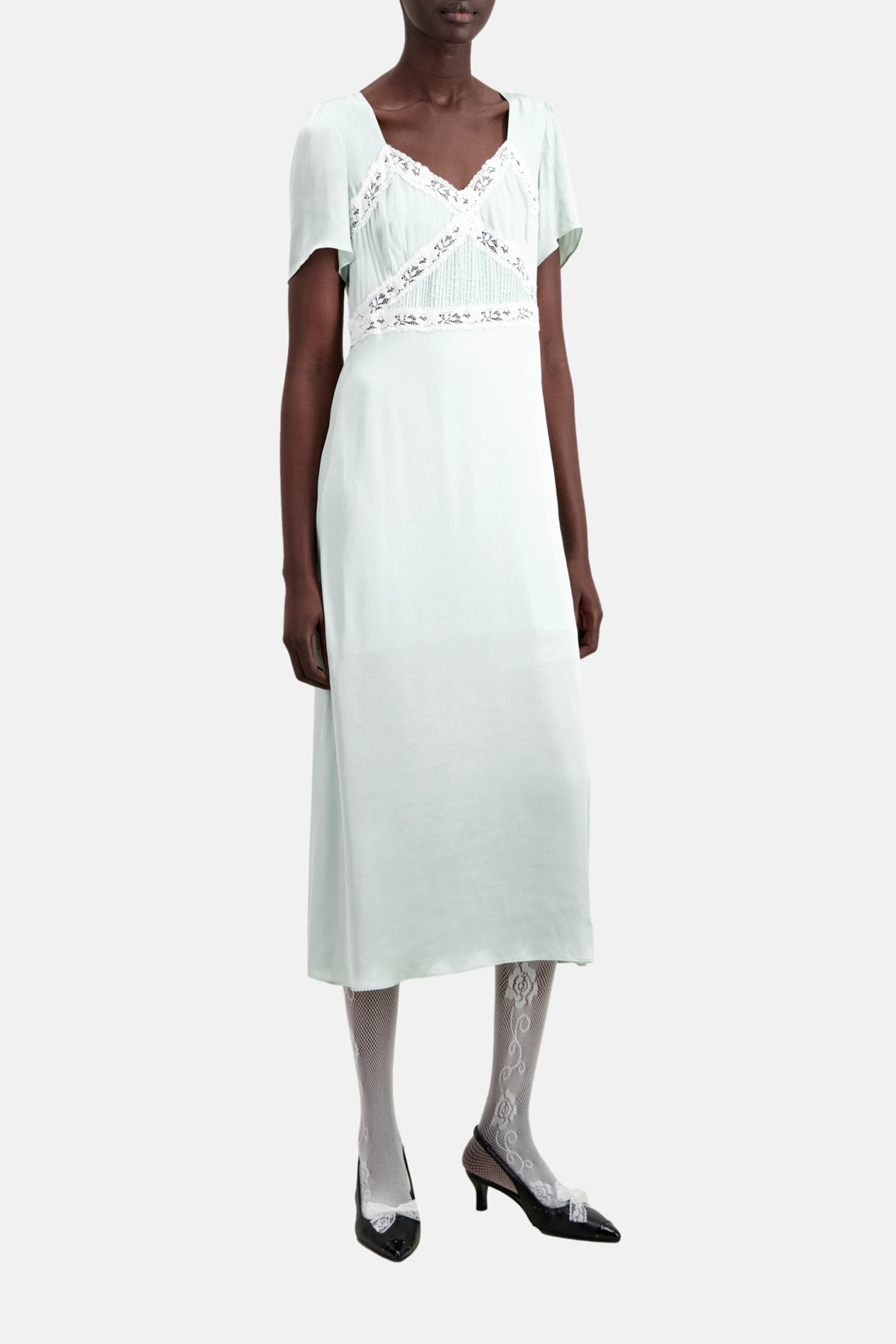 MC LONG DRESS WITH LACE TOP OCEAN 5