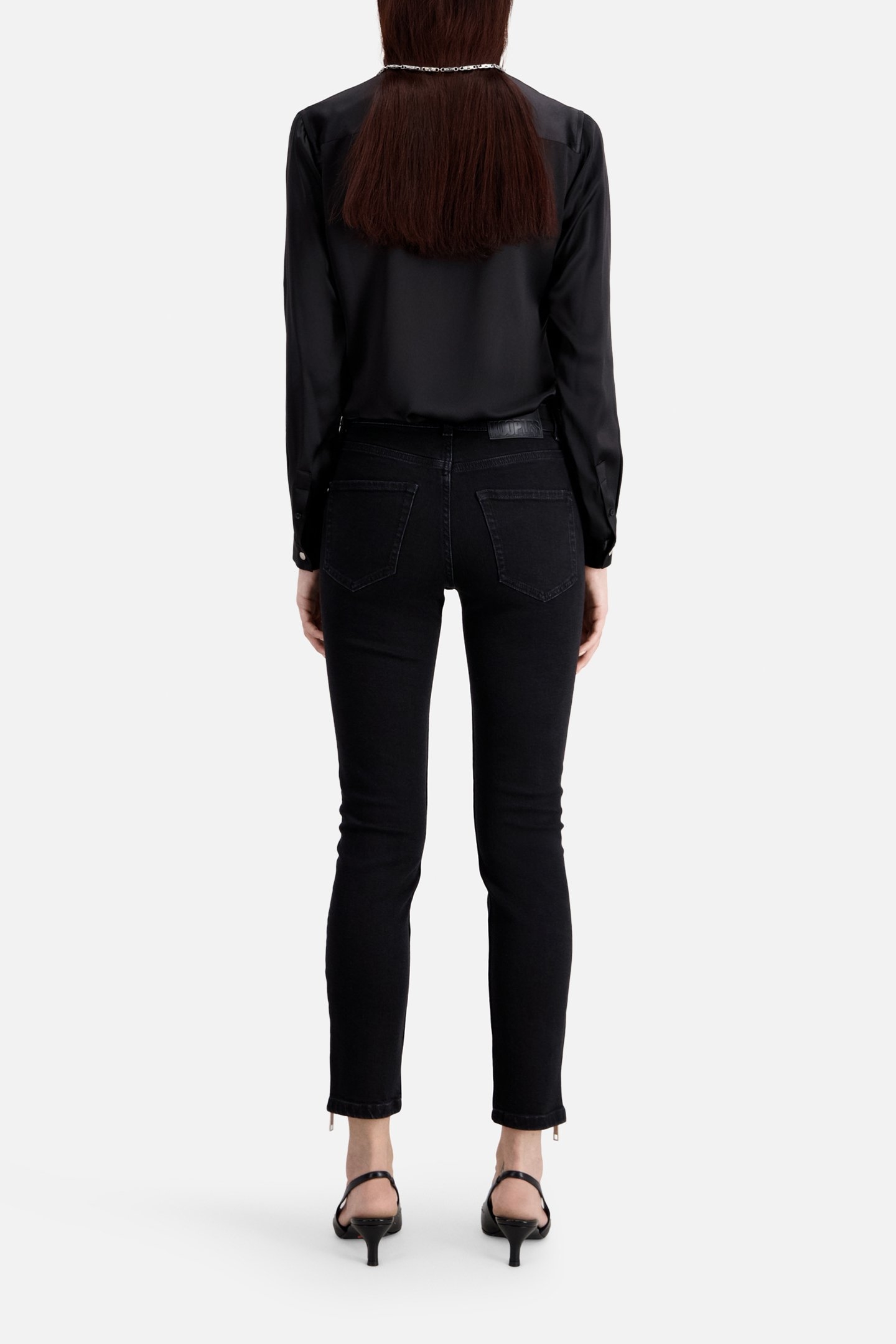 DENIM MOTORCYCLE JEANS WITH ZIPS 3