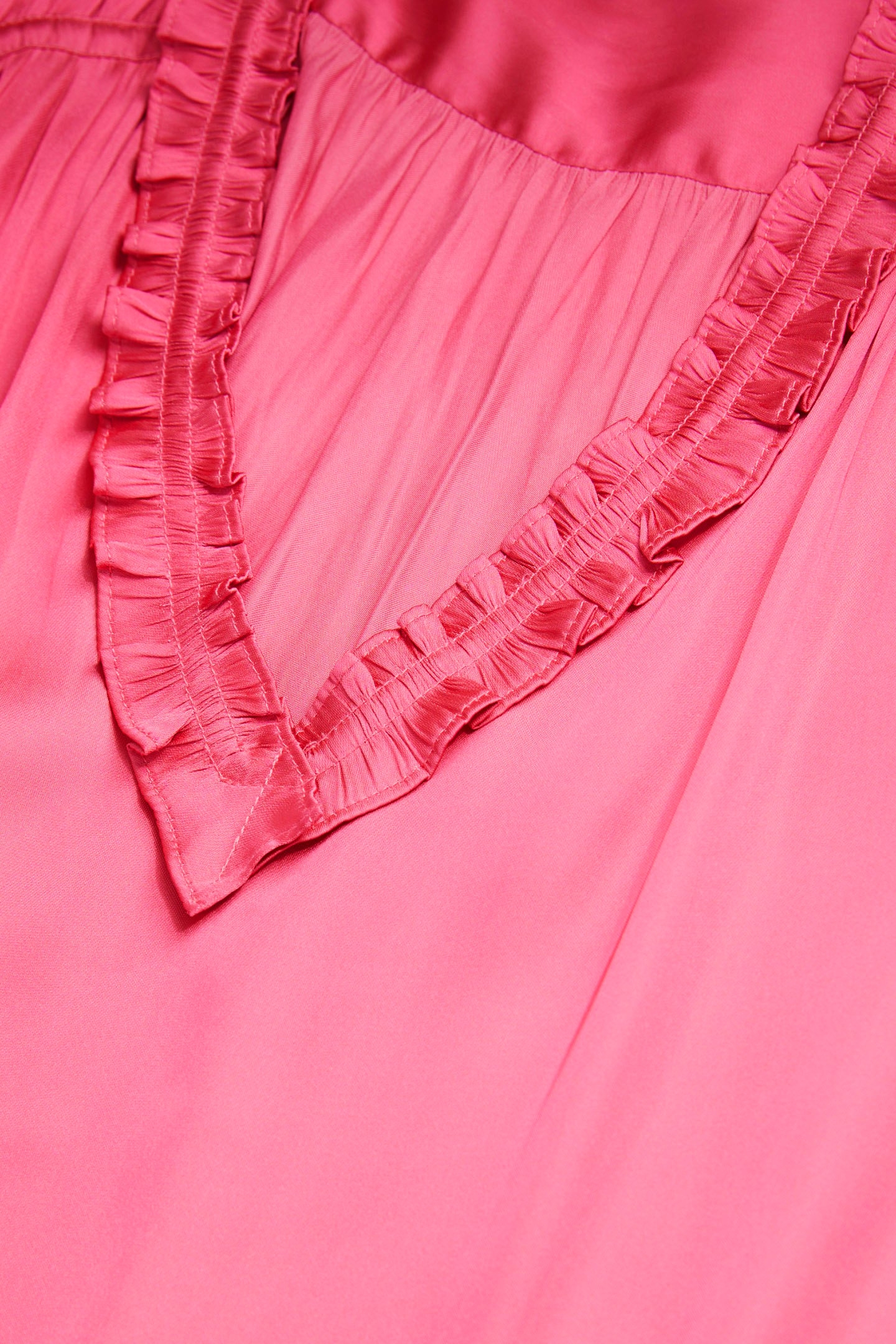 LONG SLEEVE V-NECK TOP WITH FRILLS PINK 6