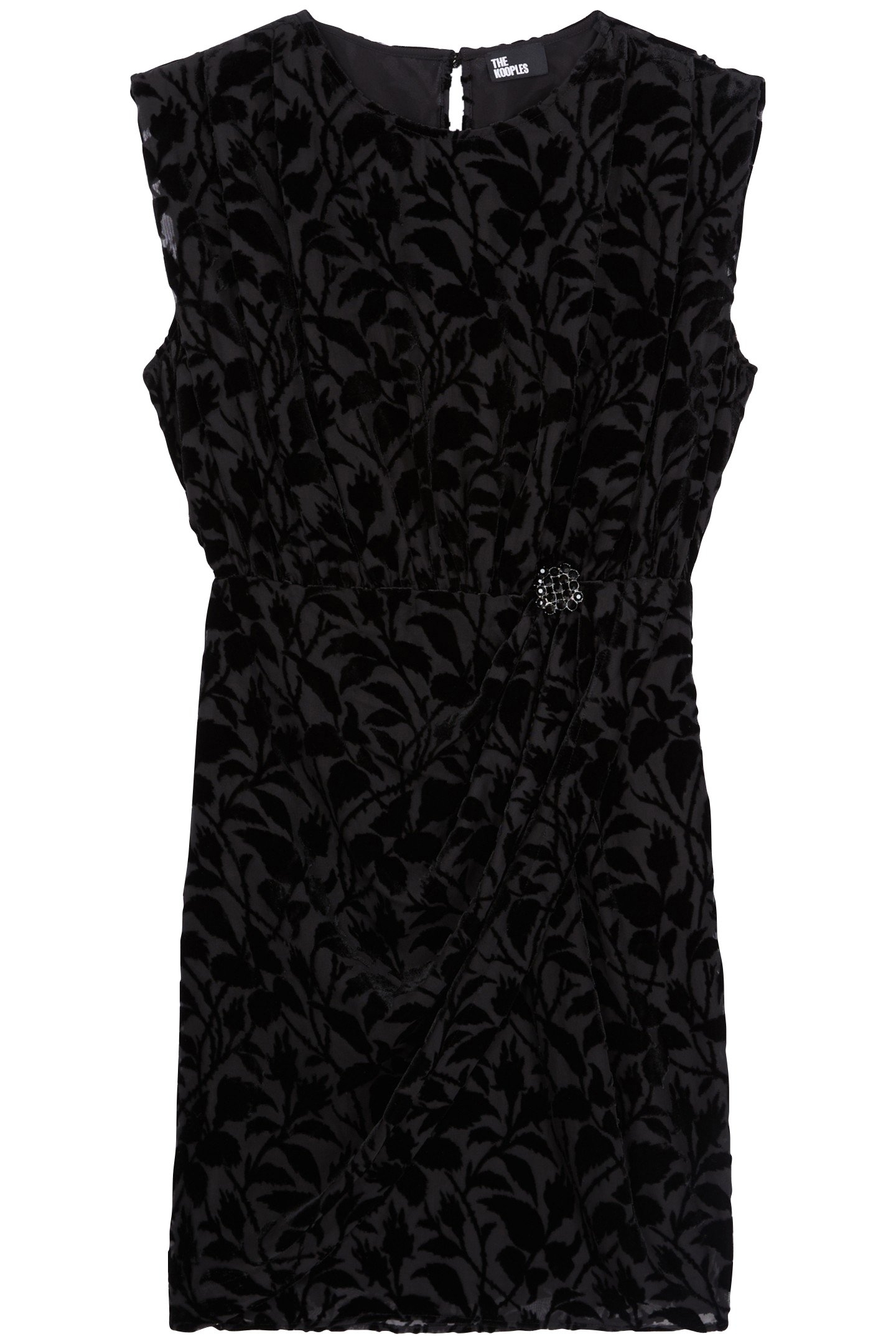 SHORT DRESS ML DRAPED SKIRT BLACK 4