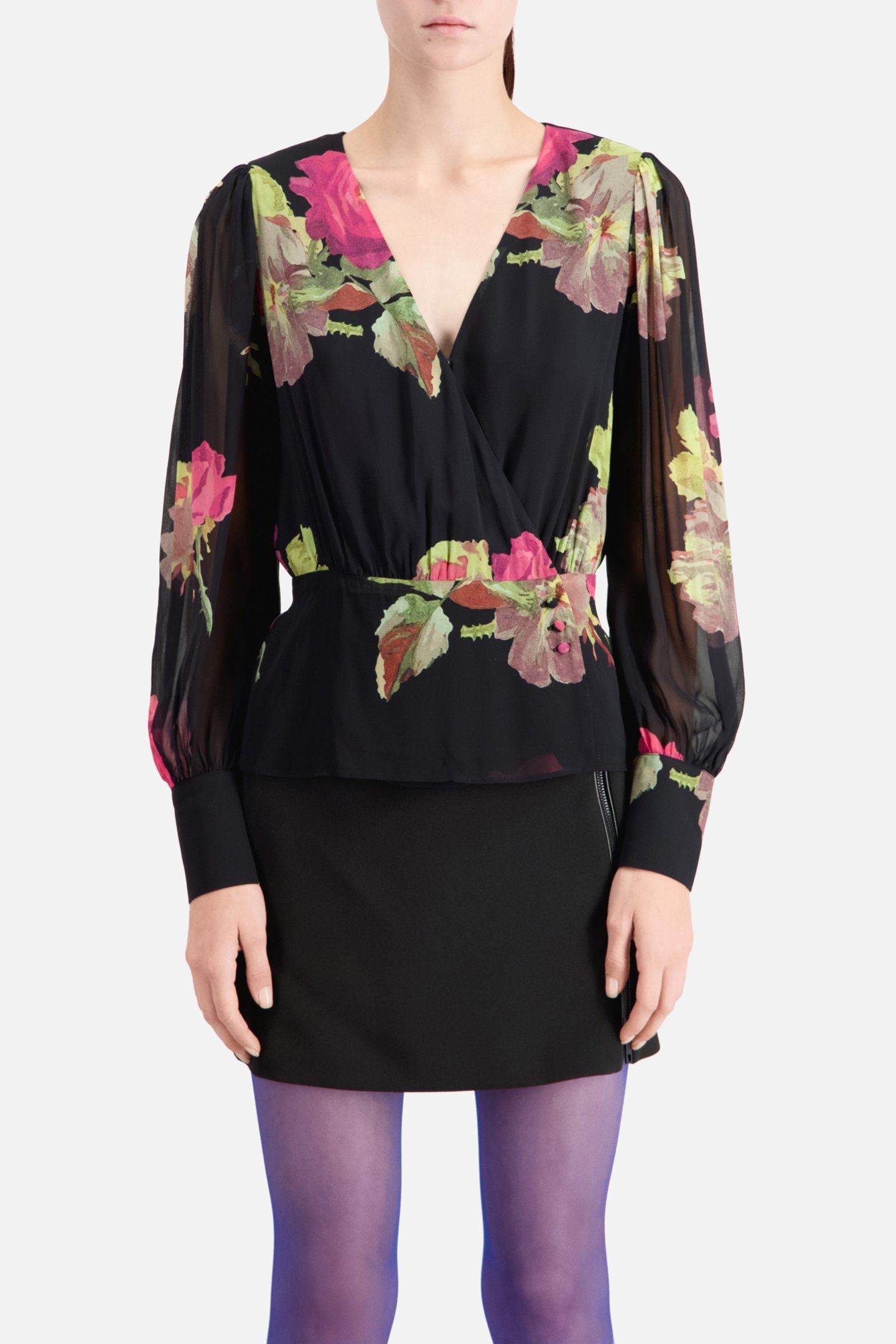 DOLCE VITA LONG SLEEVED TOP PINK BLACK 1