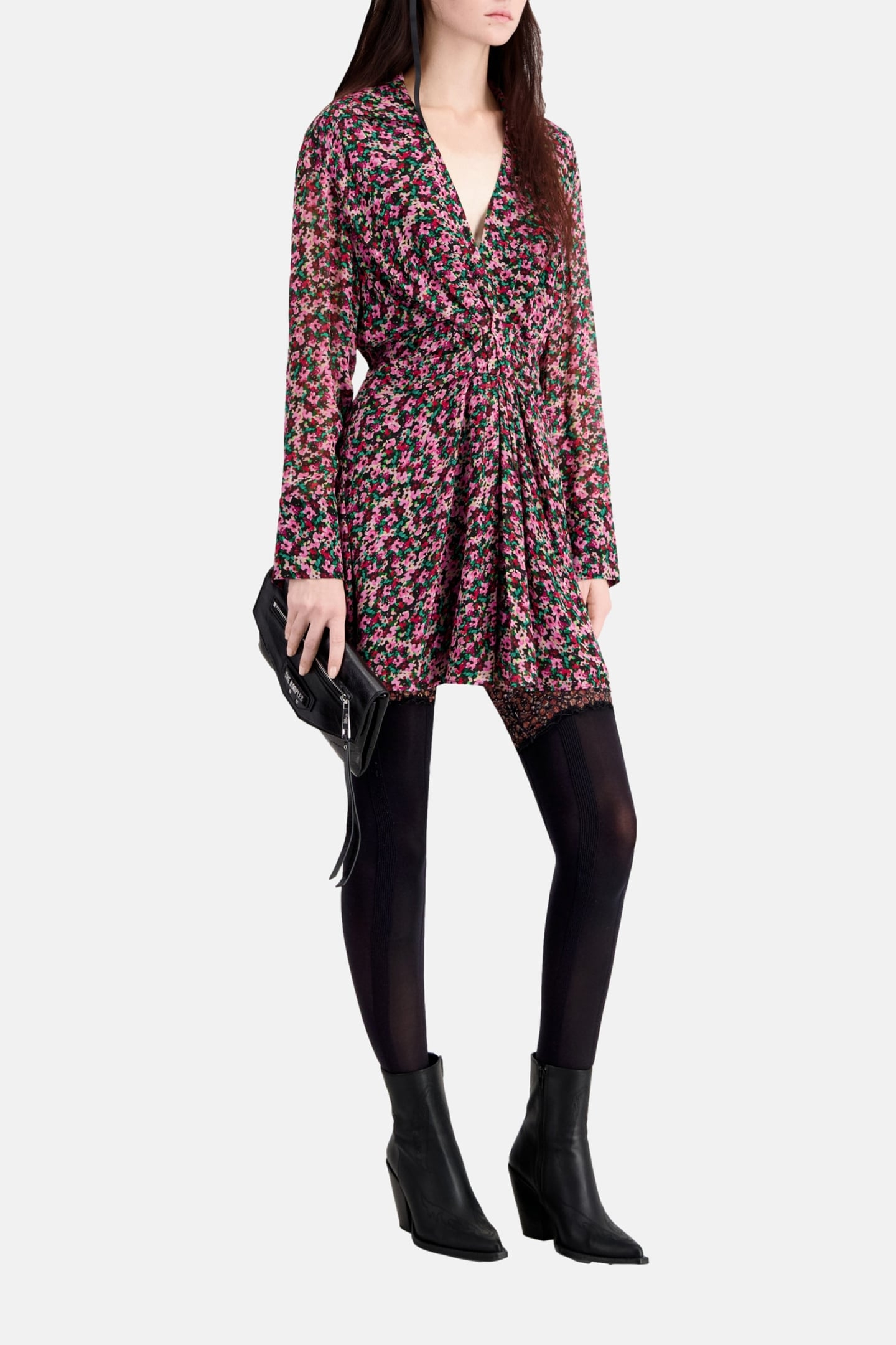 SHORT DRESS TIED IN FRONT MULTICOLOR 5