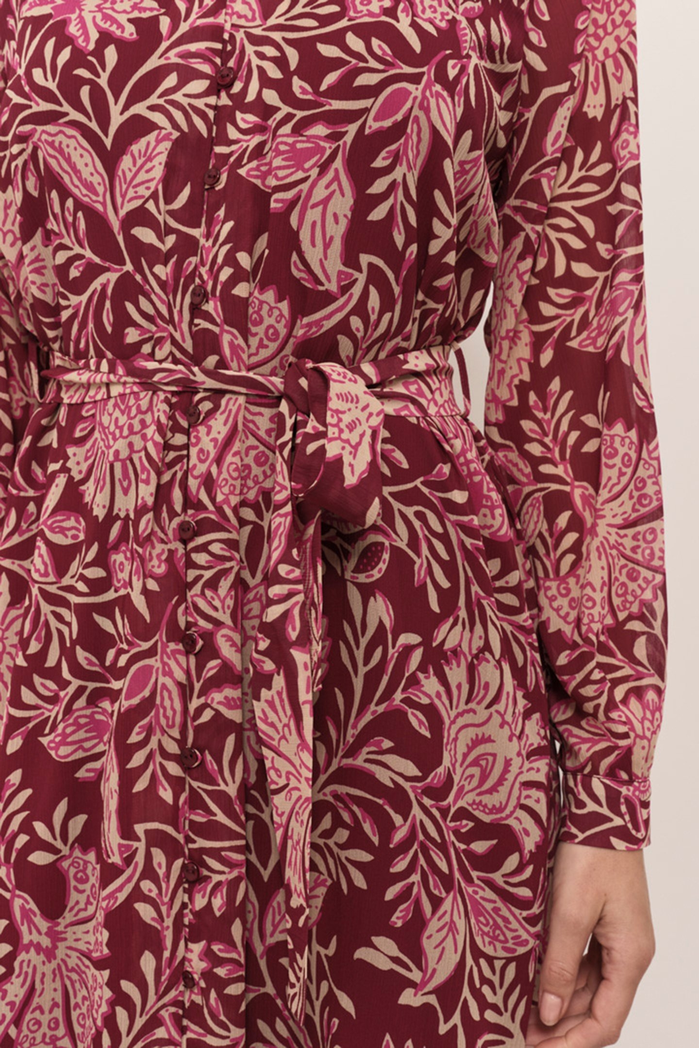 RISTY - LONG OPERA DRESS WITH BAROQUE FOLIAGE PRINT 6