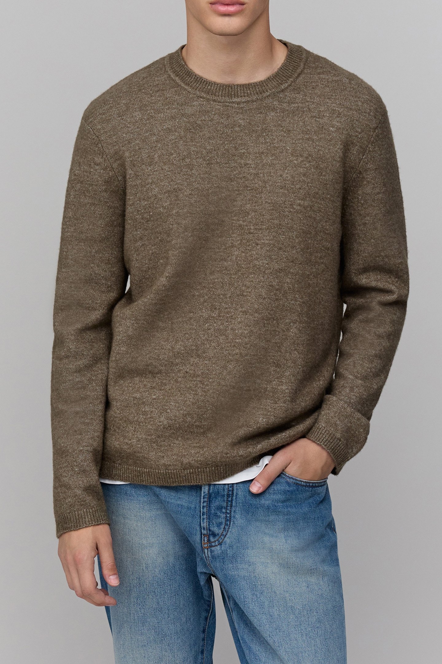 MOSSY KNIT KHAKI SWEATER 1