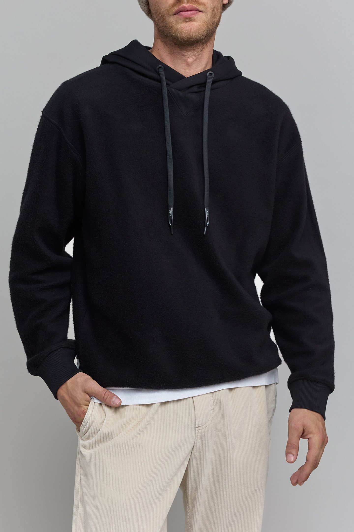 BLACK FLEECE HOODED SWEATSHIRT 1