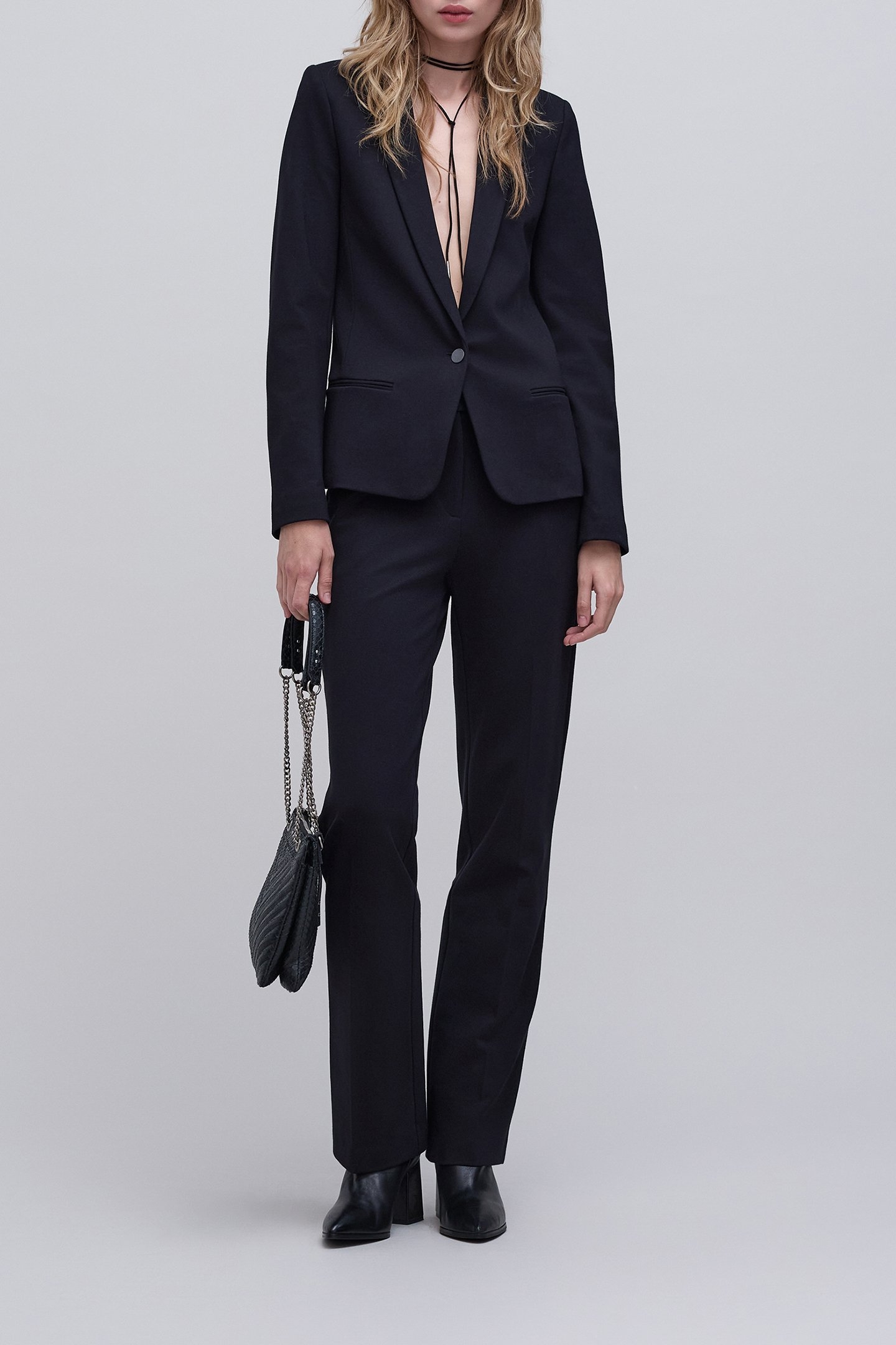 BLACK KNIT SUIT JACKET 3