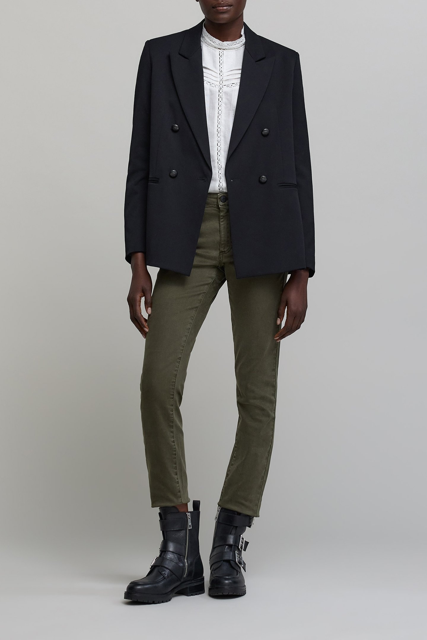 OFF-WHITE BLOUSE WITH PLEATS AND LACE DETAILS 'S 4