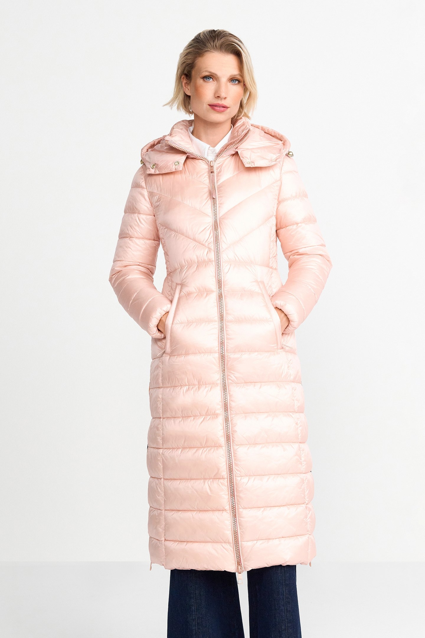 EXTRA LONG PUFFER COAT WINTER ROSE 1