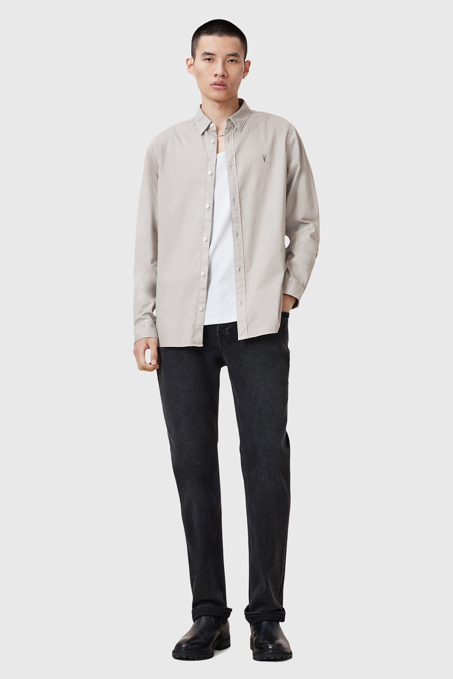 HAWTHORNE LS SHIRT WHISPER GREY 3