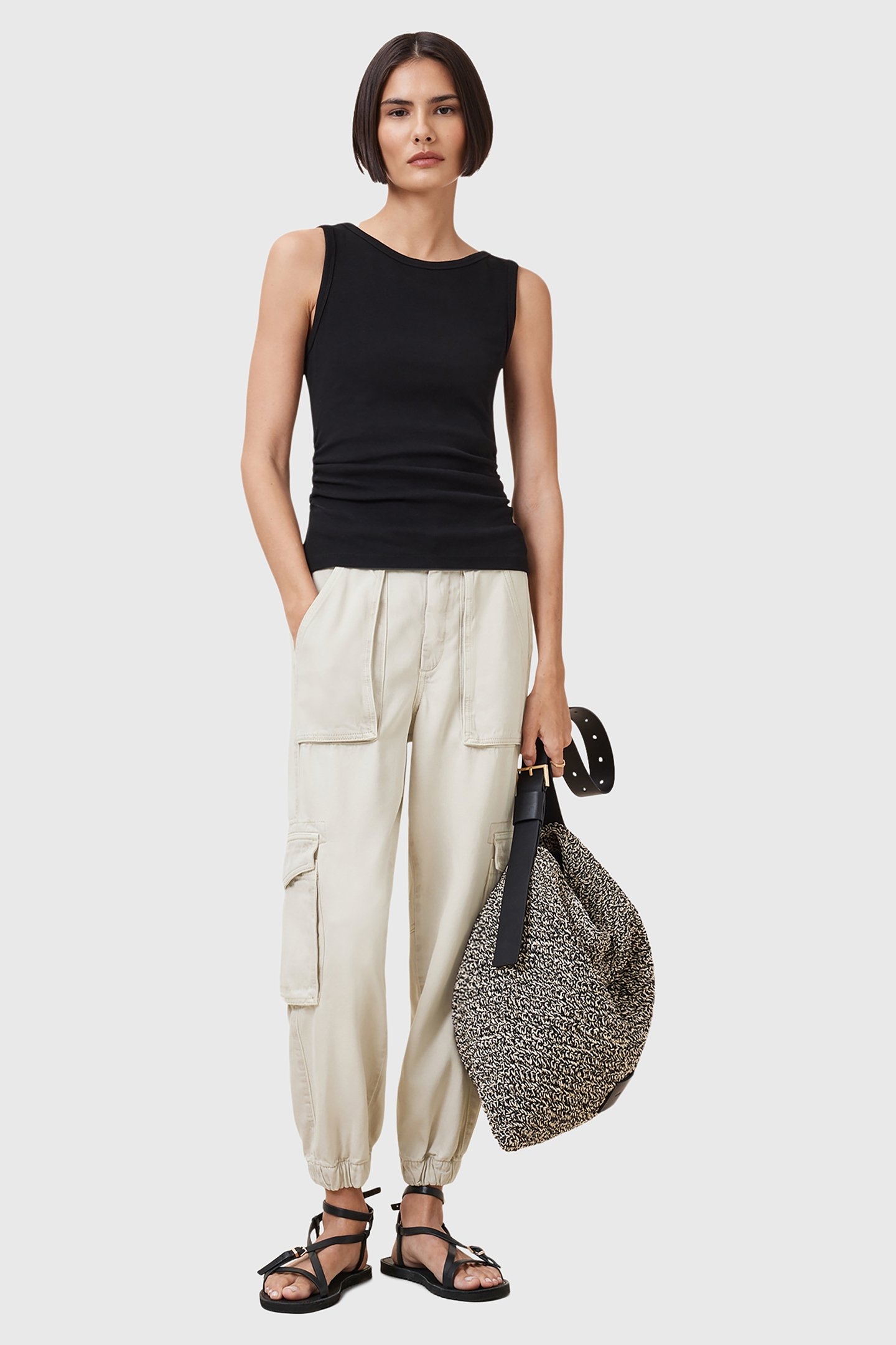 FREDA TENCEL TROUSER ECRU WHITE 6