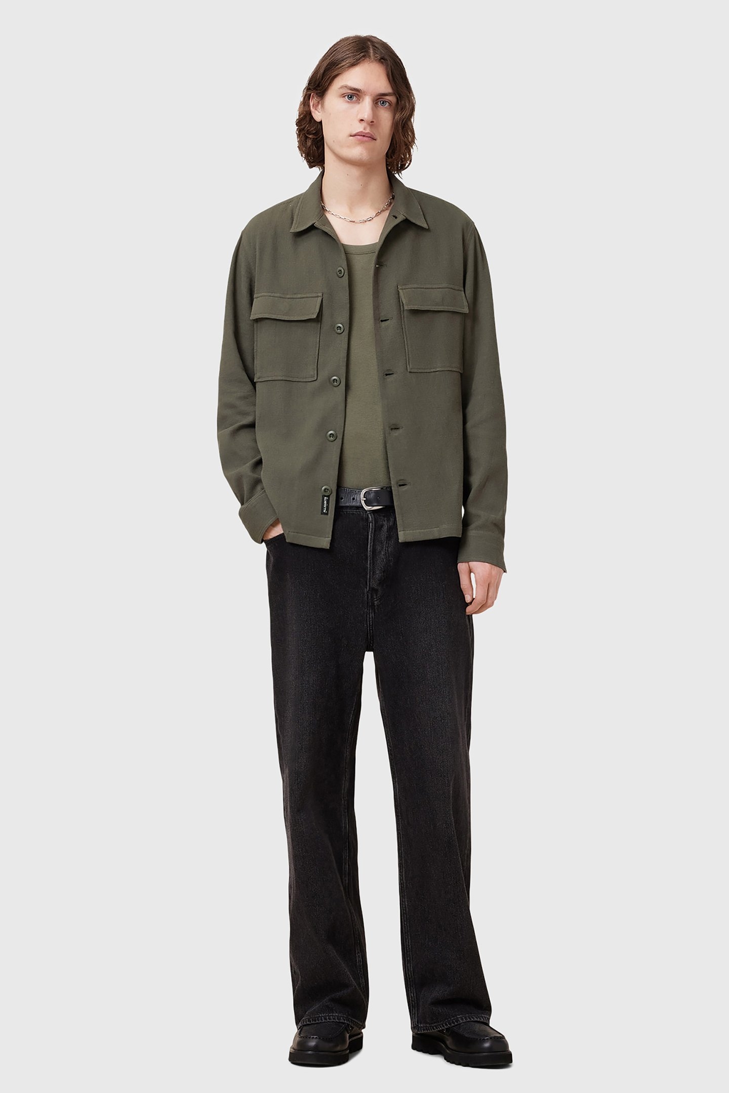 VISCAR LS SHIRT KHAKI GREEN 3