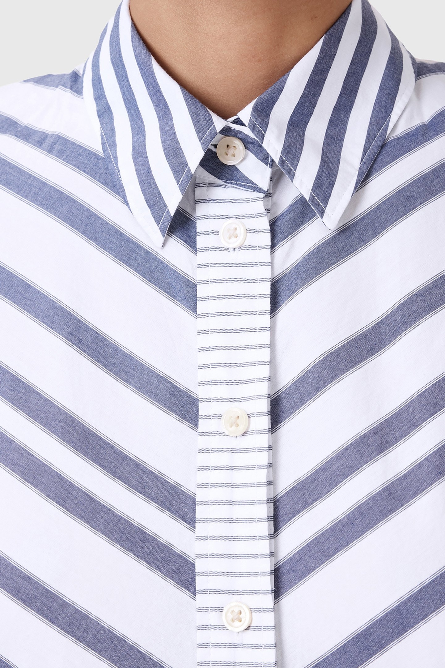 SHANNON SHIRT DRESS WHITE/BLUE 7