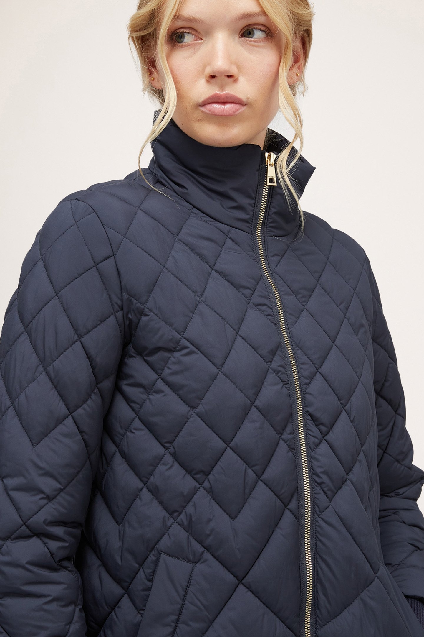 DIAMOND QUILTED PADDED JACKET BLUE 5