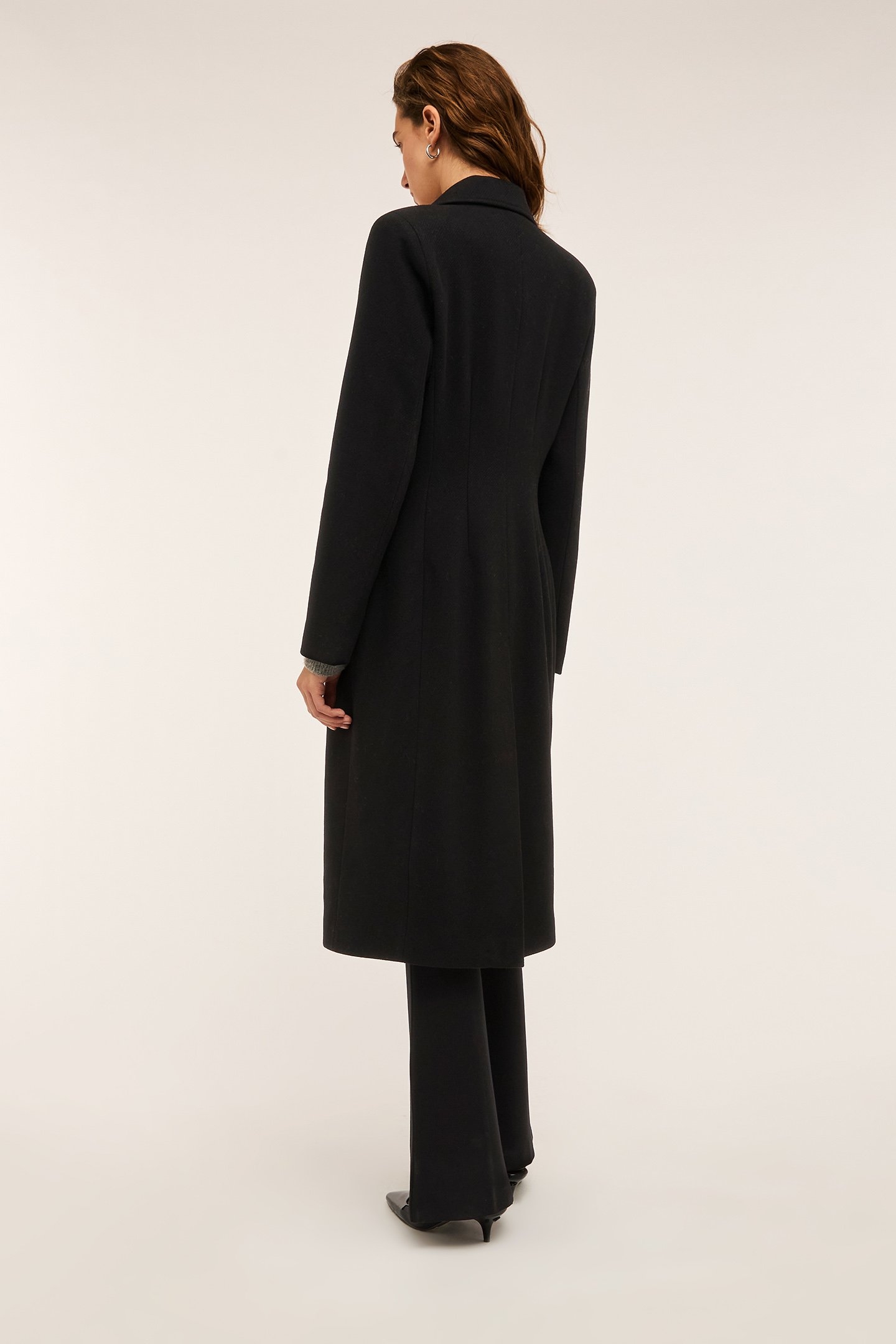 DOUBLE-BREASTED CLOTH COAT BLACK 2