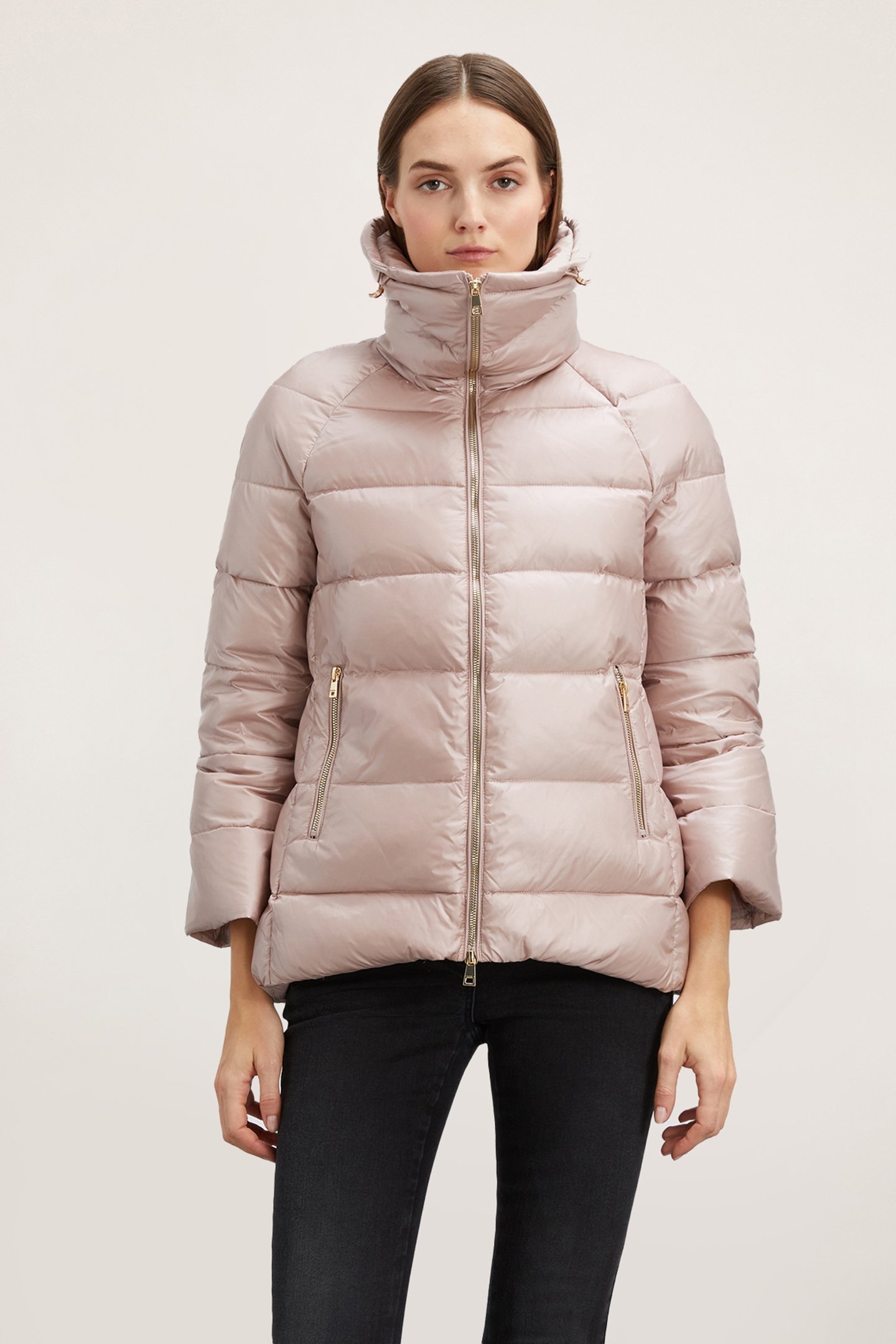QUILTED NYLON JACKET WITH PADDING PINK 1