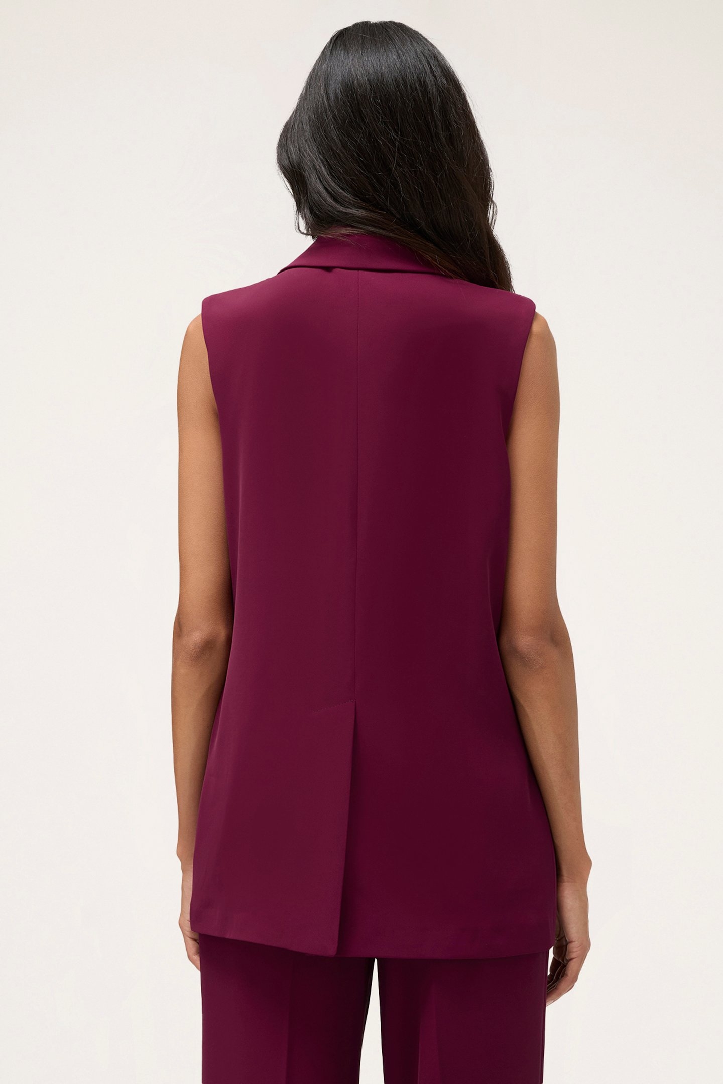 LONG CADY WAISTCOAT BORDEAUX 2