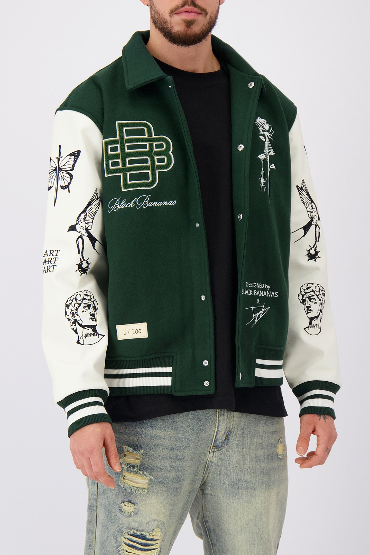 BB X DH VARSITY JACKET GREEN 1