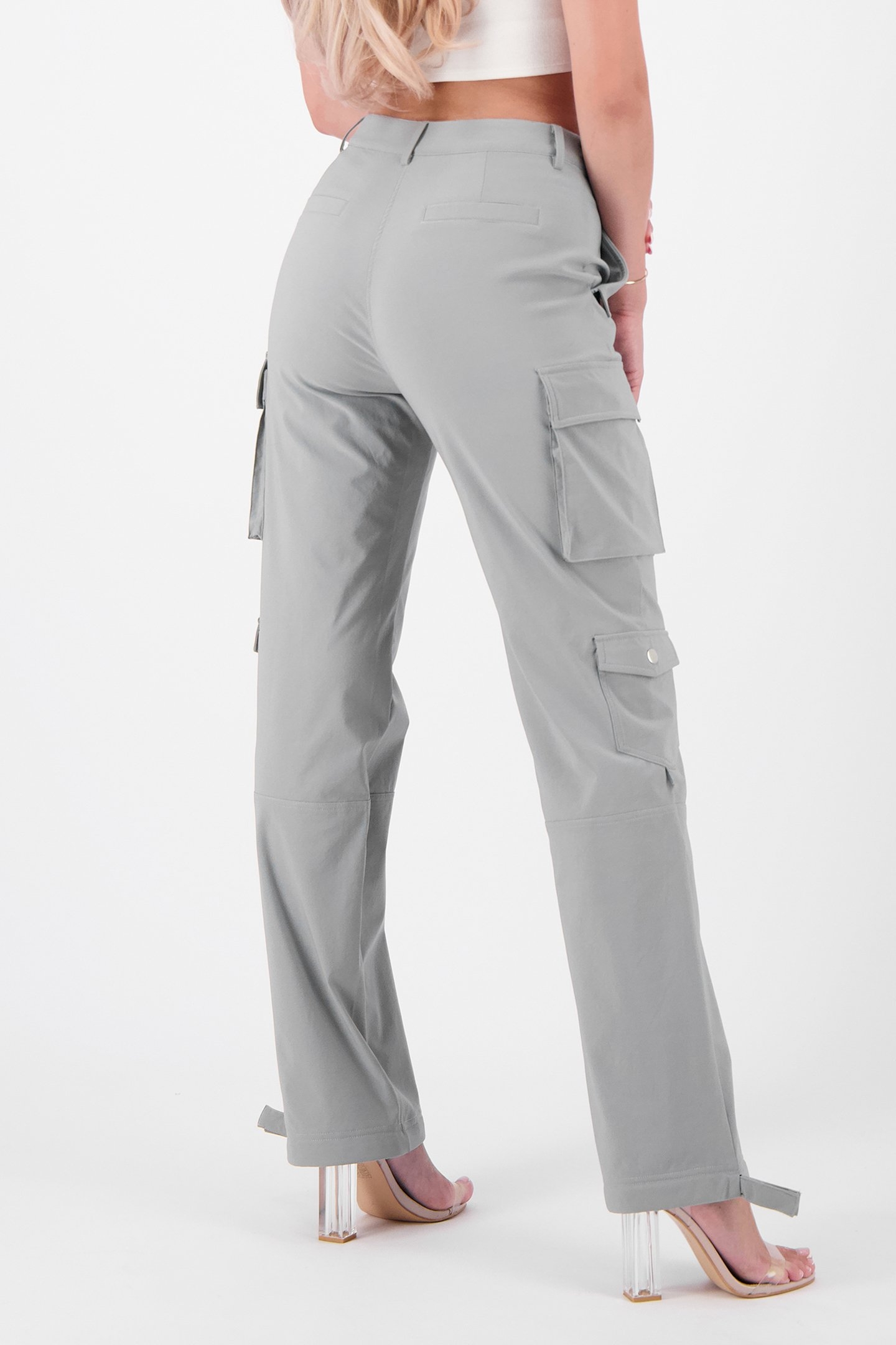 MULTI POCKET CARGO PANTS GREY 2