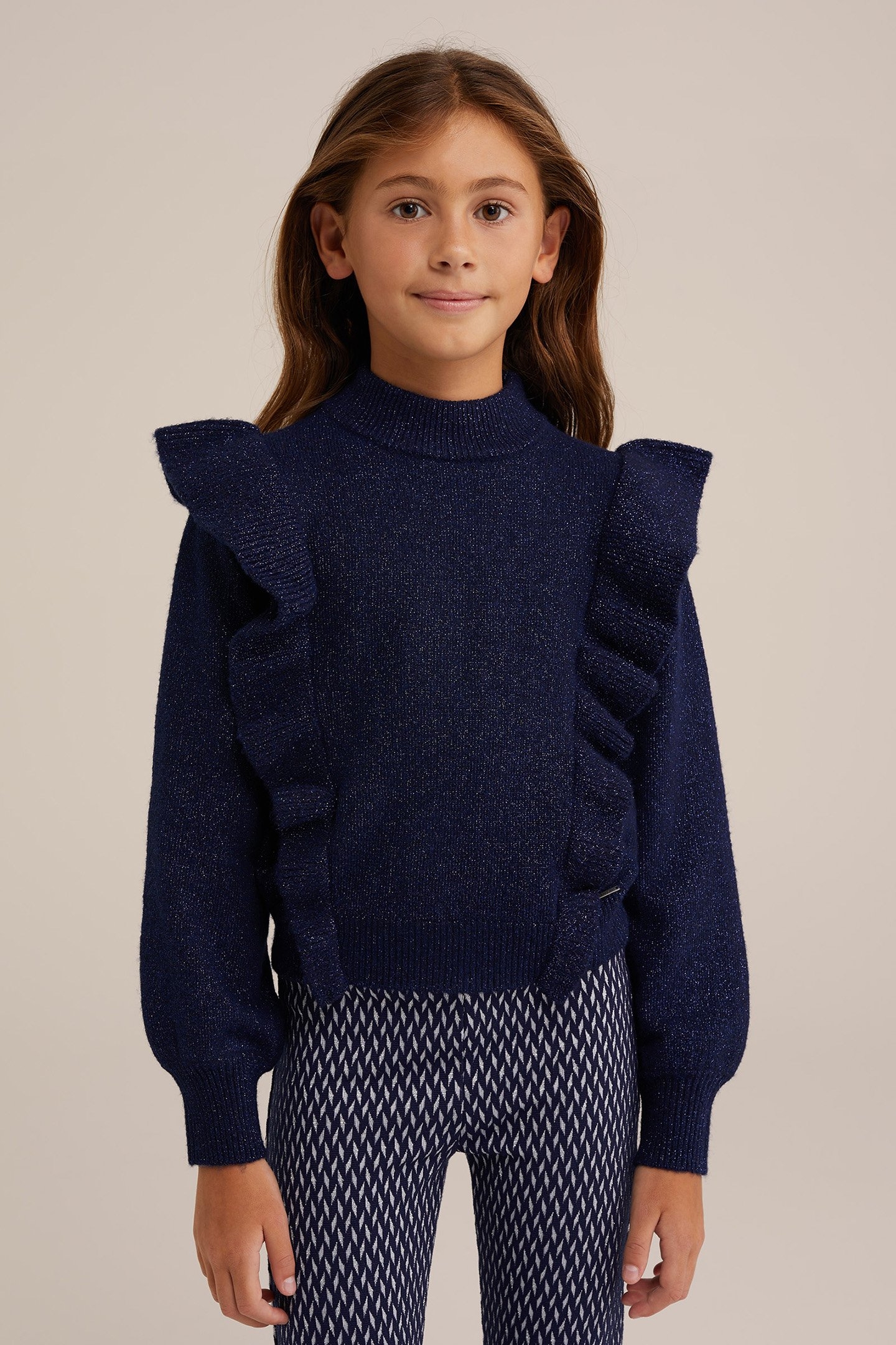 KNITTED PULLOVER DARK BLUE 1