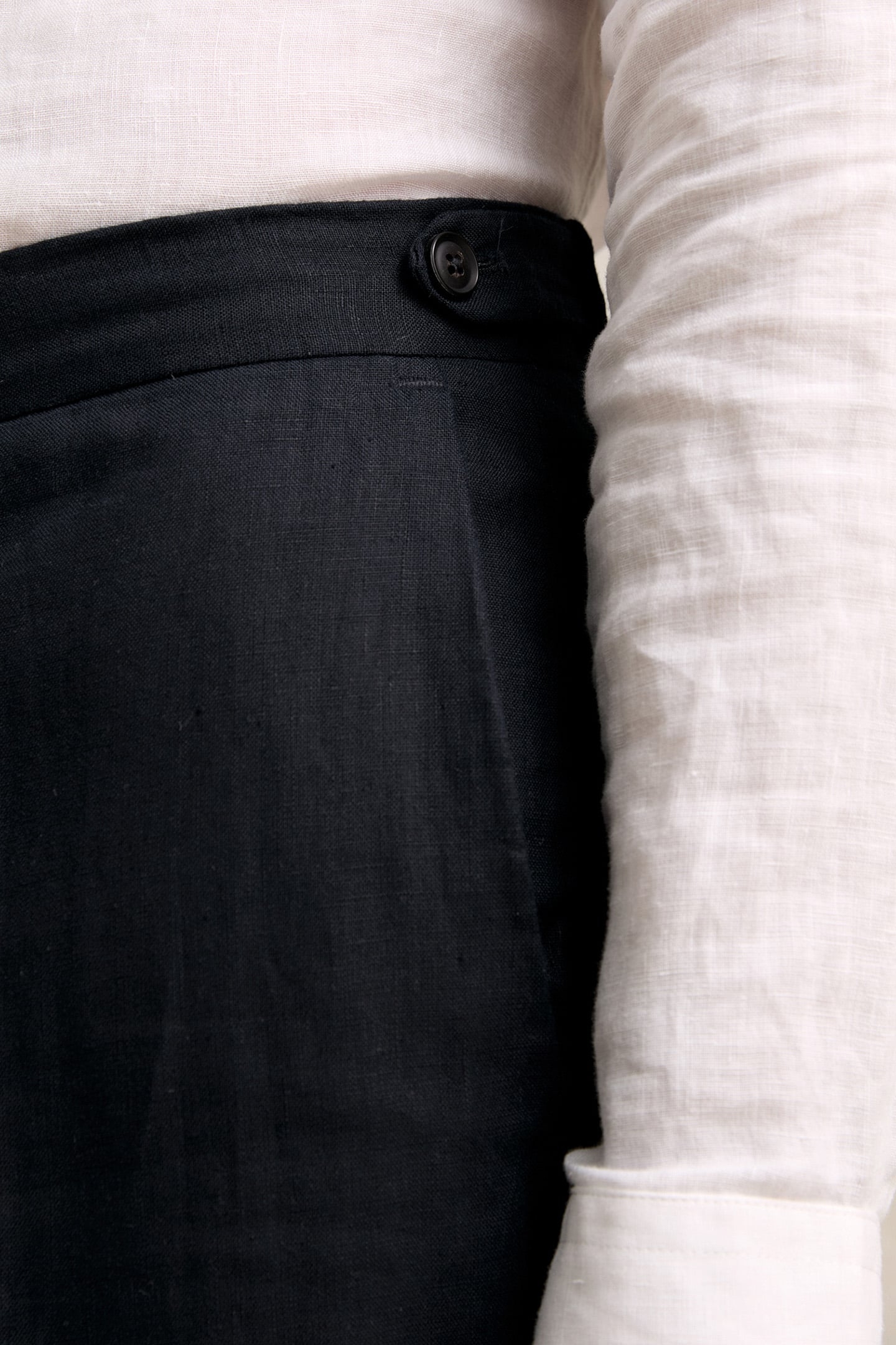 LINEN SLIM MIXER TROUSER NAVY 5