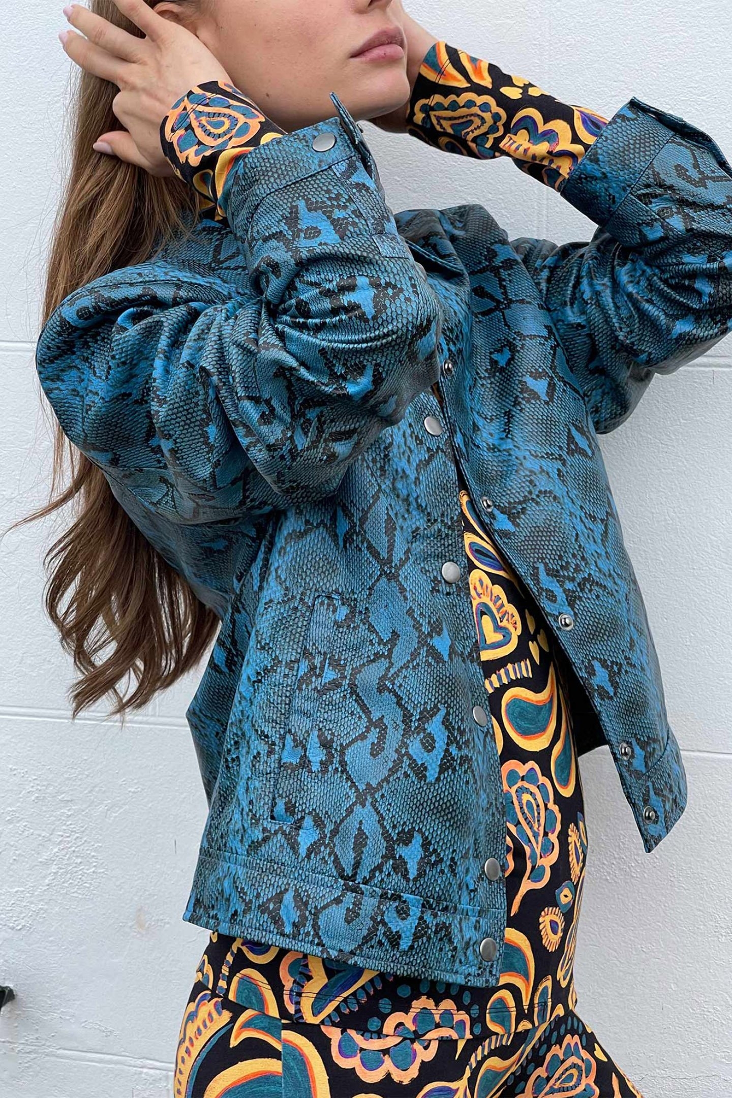 ISOBEL LEATHER JACKET BLUE 4