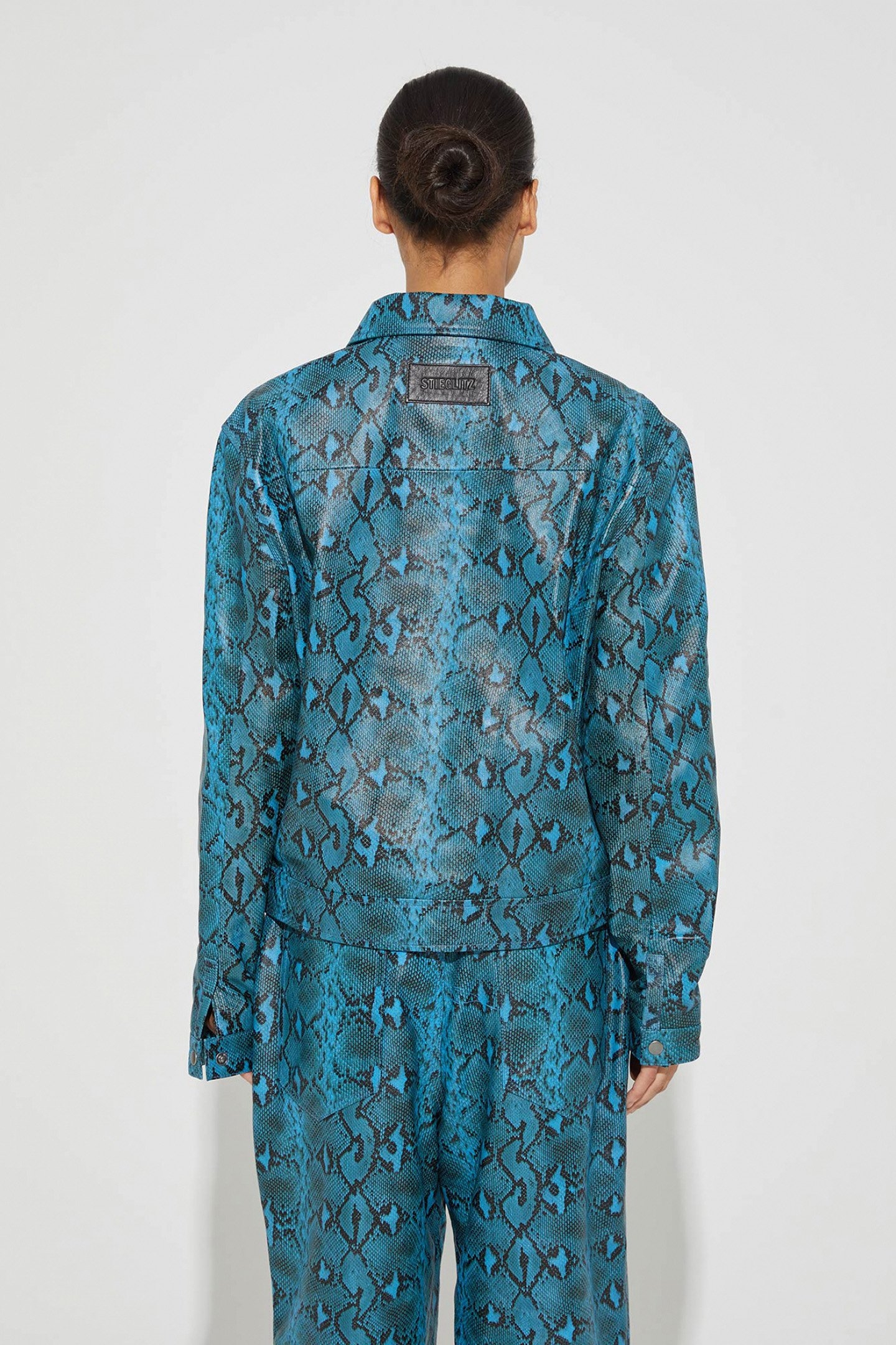 ISOBEL LEATHER JACKET BLUE 2