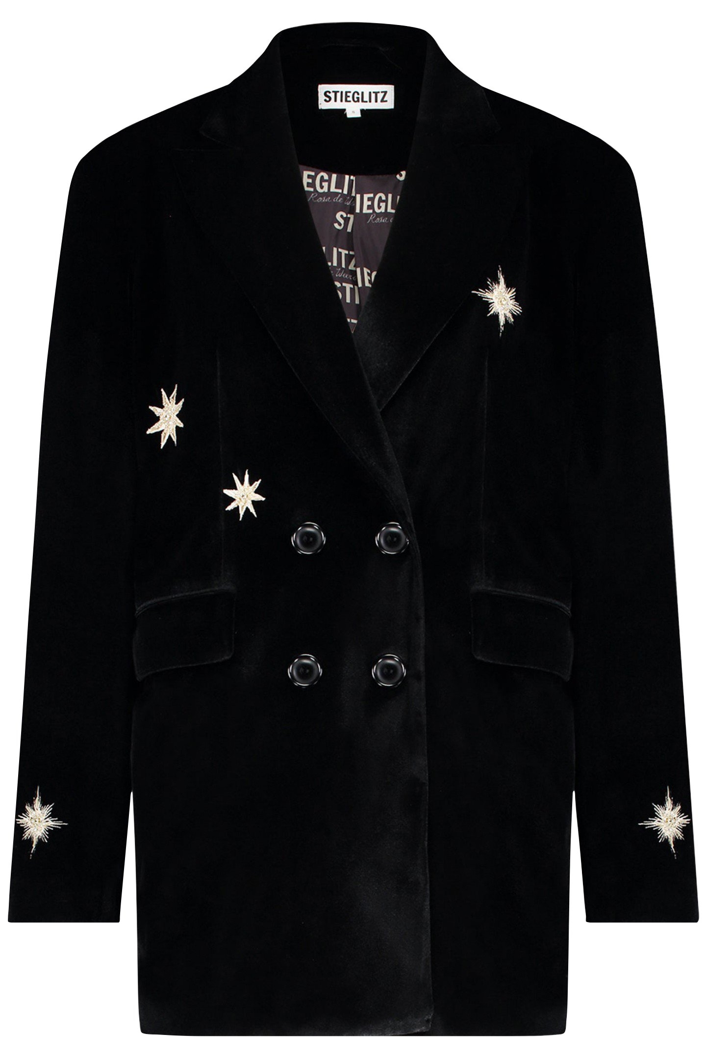 NATALIA VELVET BLAZER BLACK 1