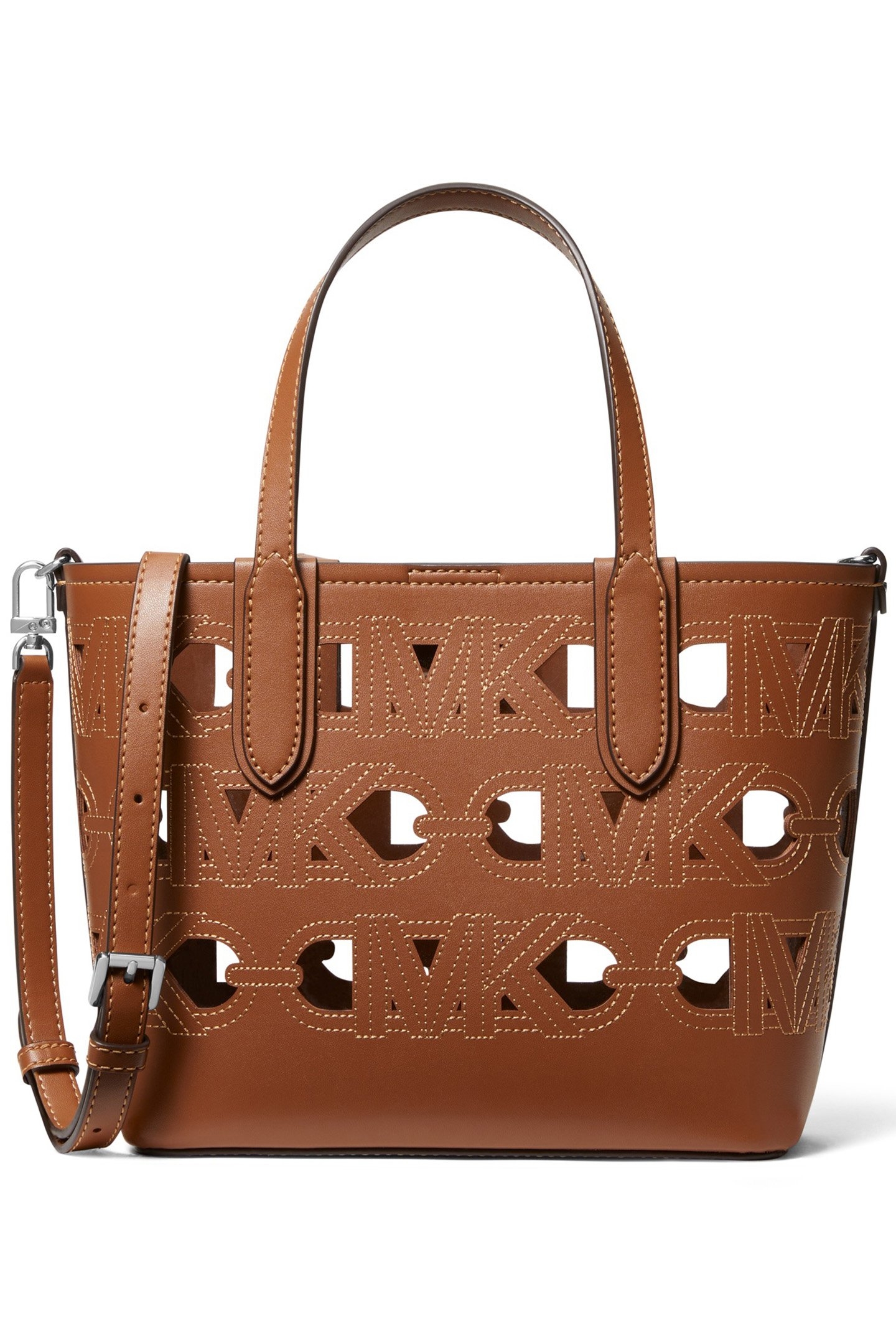 SMALL CUT OUT TOTE BAG IN BROWN 1