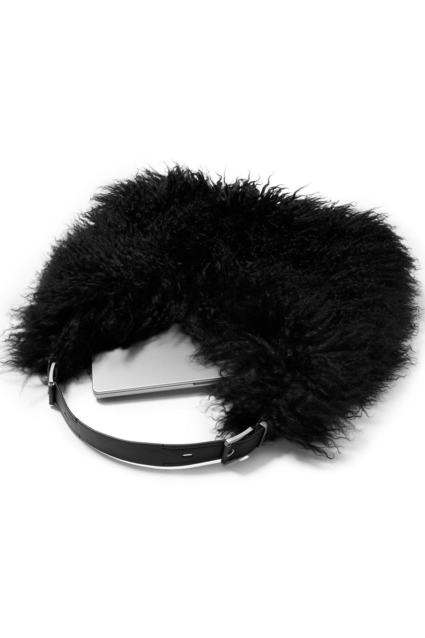 LARGE HOBO SHOULDER BACK WITH FRINGE DETAIL IN BLACK 4