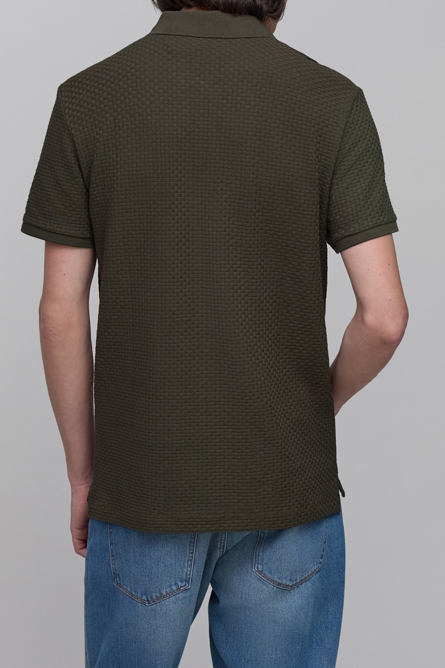 KHAKI KNIT POLO SHIRT BRONZE 2