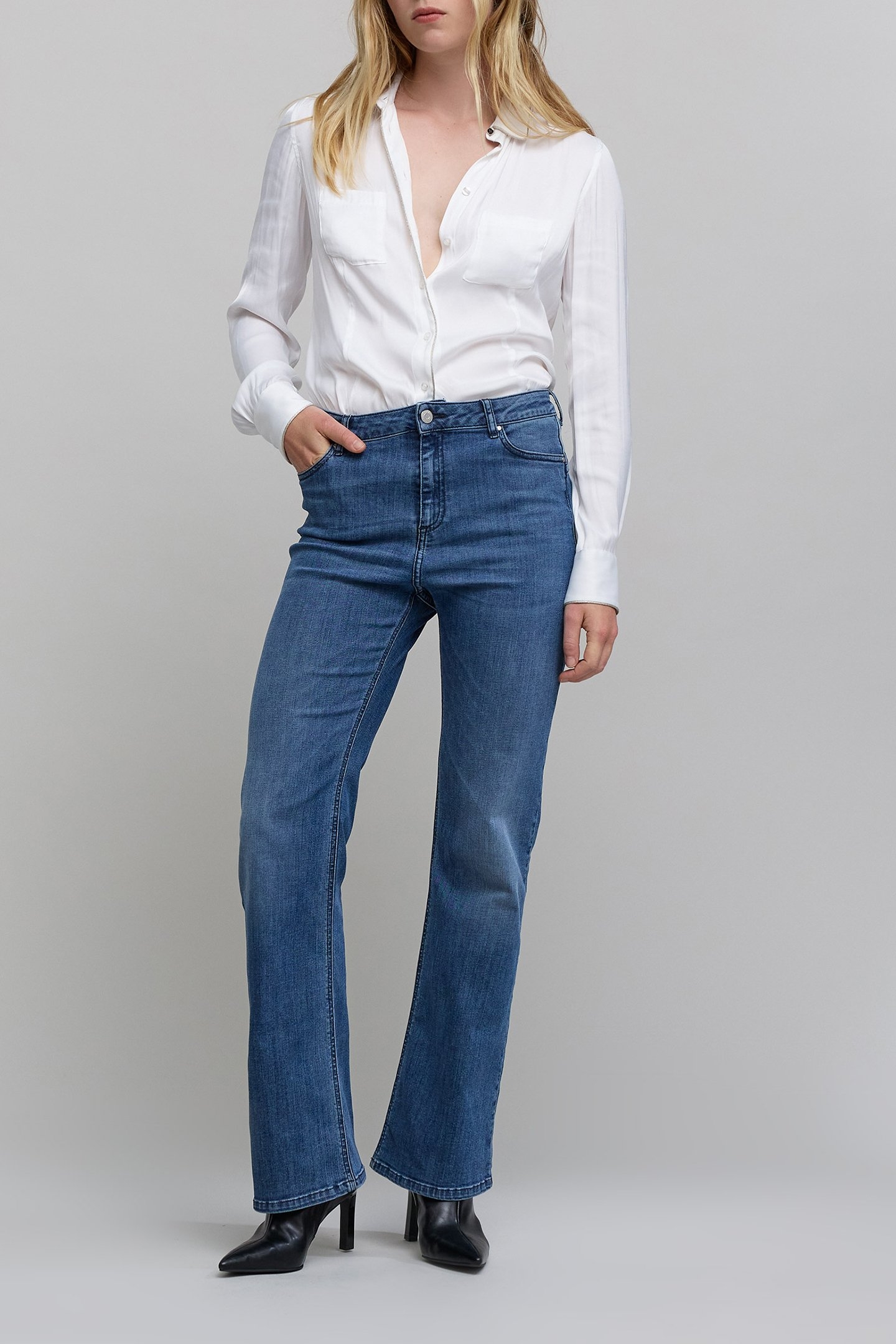 OFF-WHITE CRINKLED SHIRT WITH METALLIC PIPING OFF-WHITE 3