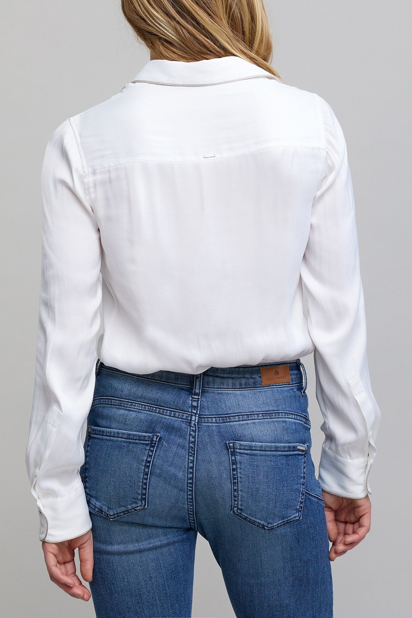 OFF-WHITE CRINKLED SHIRT WITH METALLIC PIPING OFF-WHITE 2