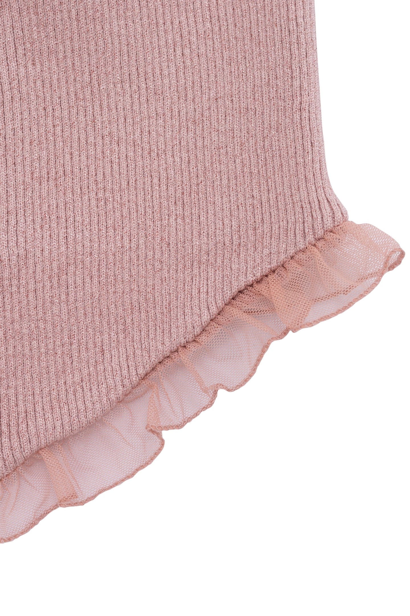 PINK KNITTED RECYCLED SNOOD FOR GIRLS 4