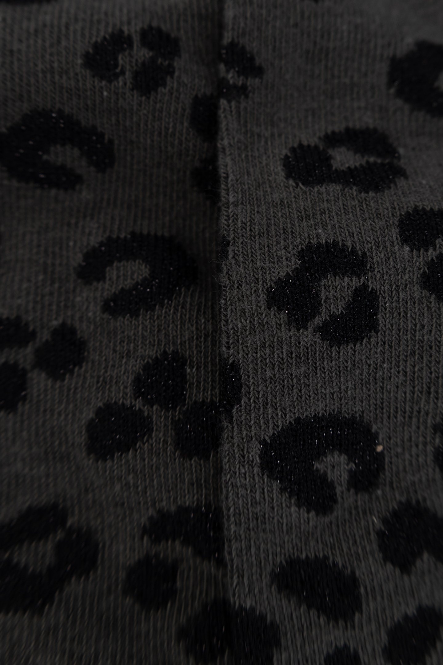 KHAKI LEOPARD PRINT KNITTED TIGHTS LUREX GIRL 6